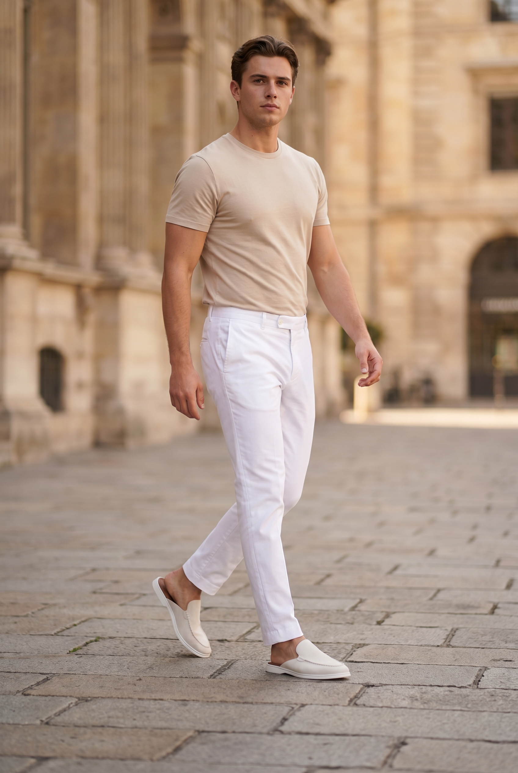 Yacht Loafer Suede Mule White