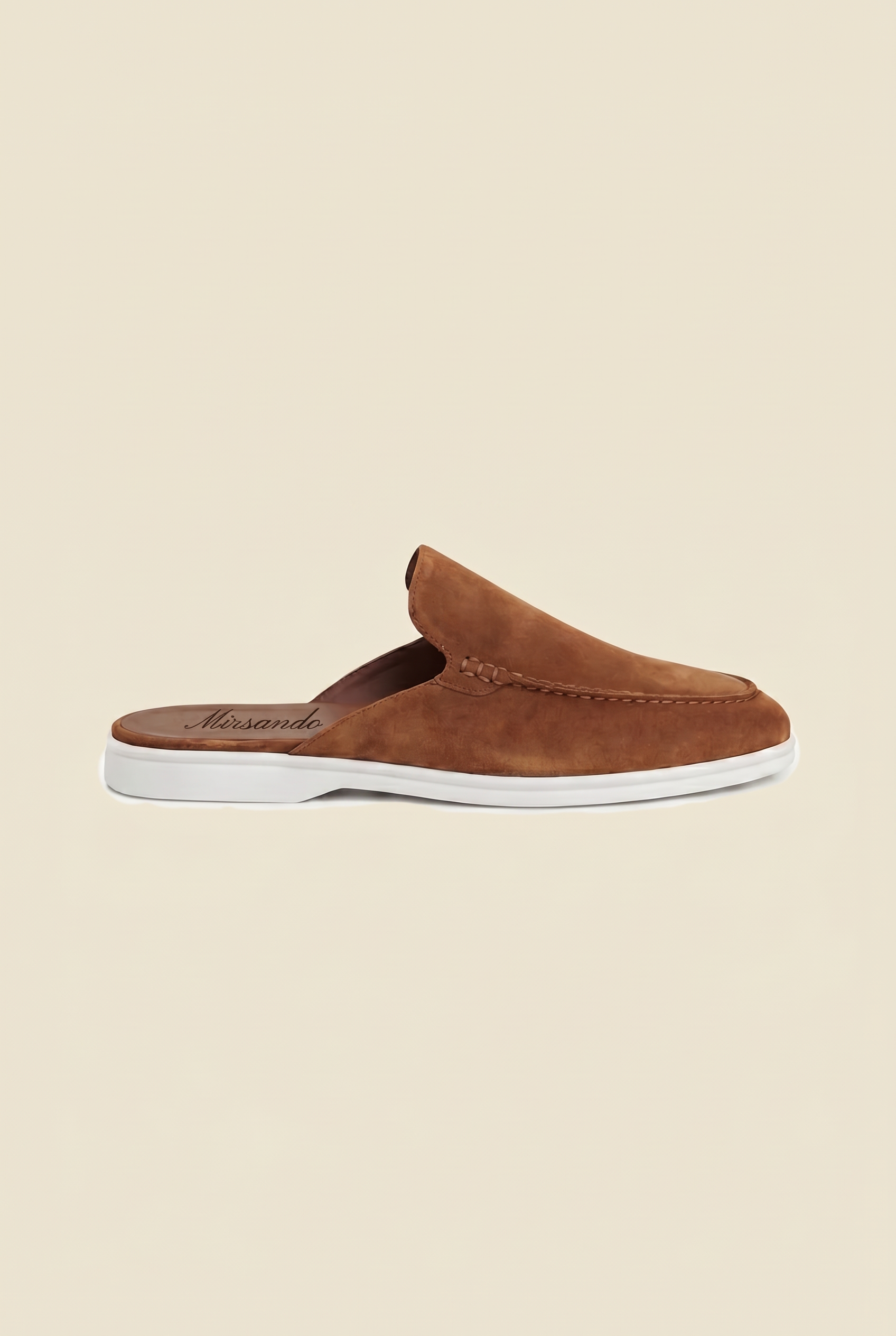 Yacht Loafer Suede Mule Tan