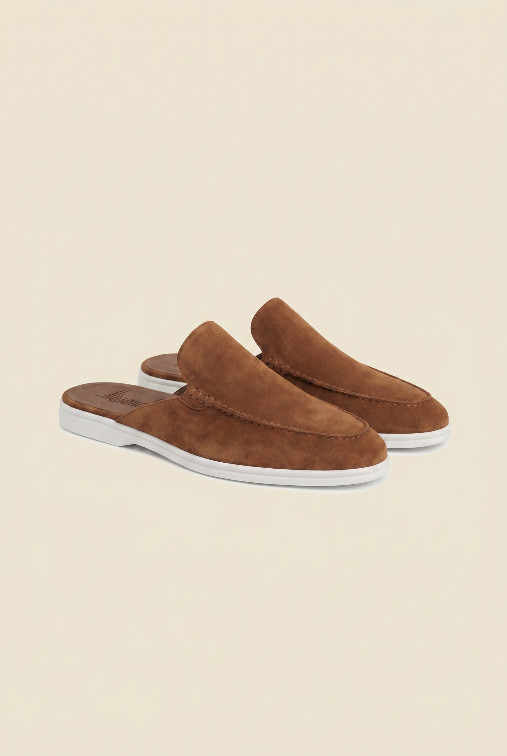 Yacht Loafer Suede Mule Tan