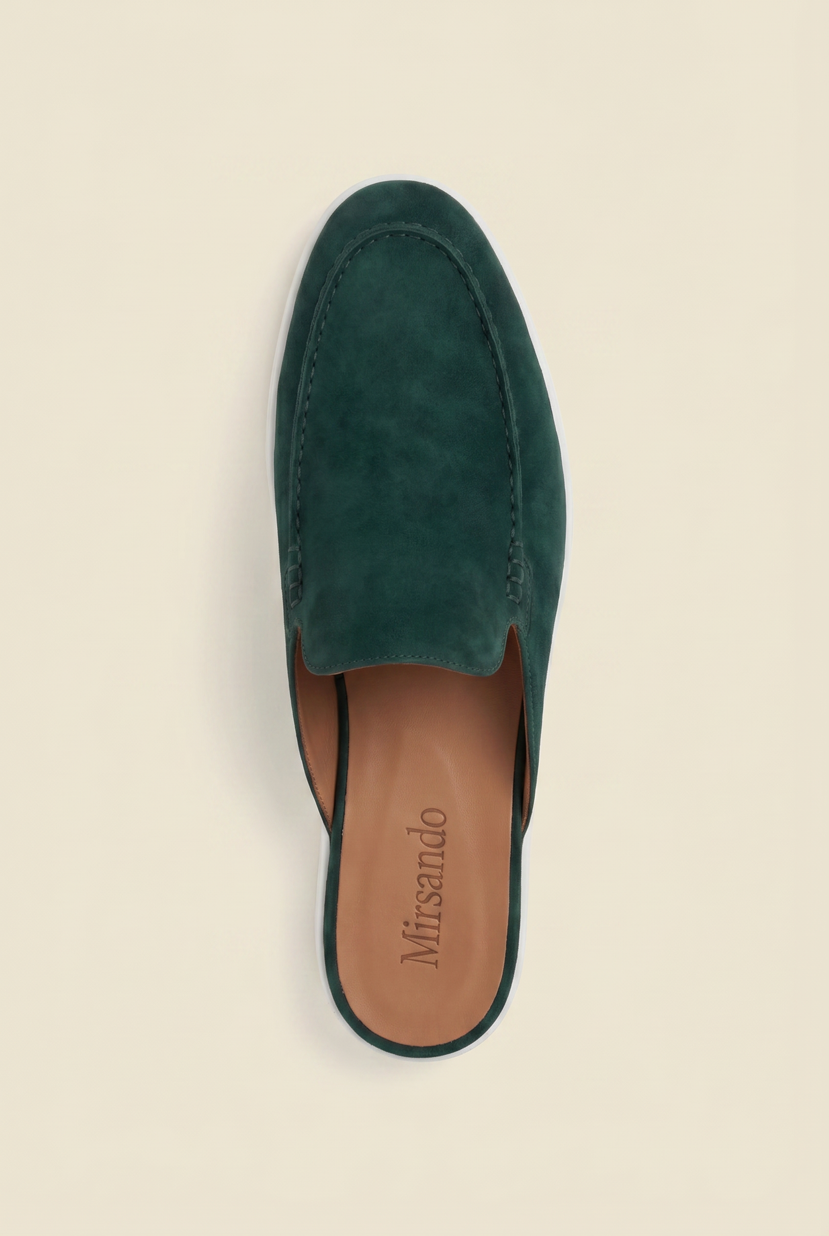 Yacht Loafer Suede Mule Forest Green