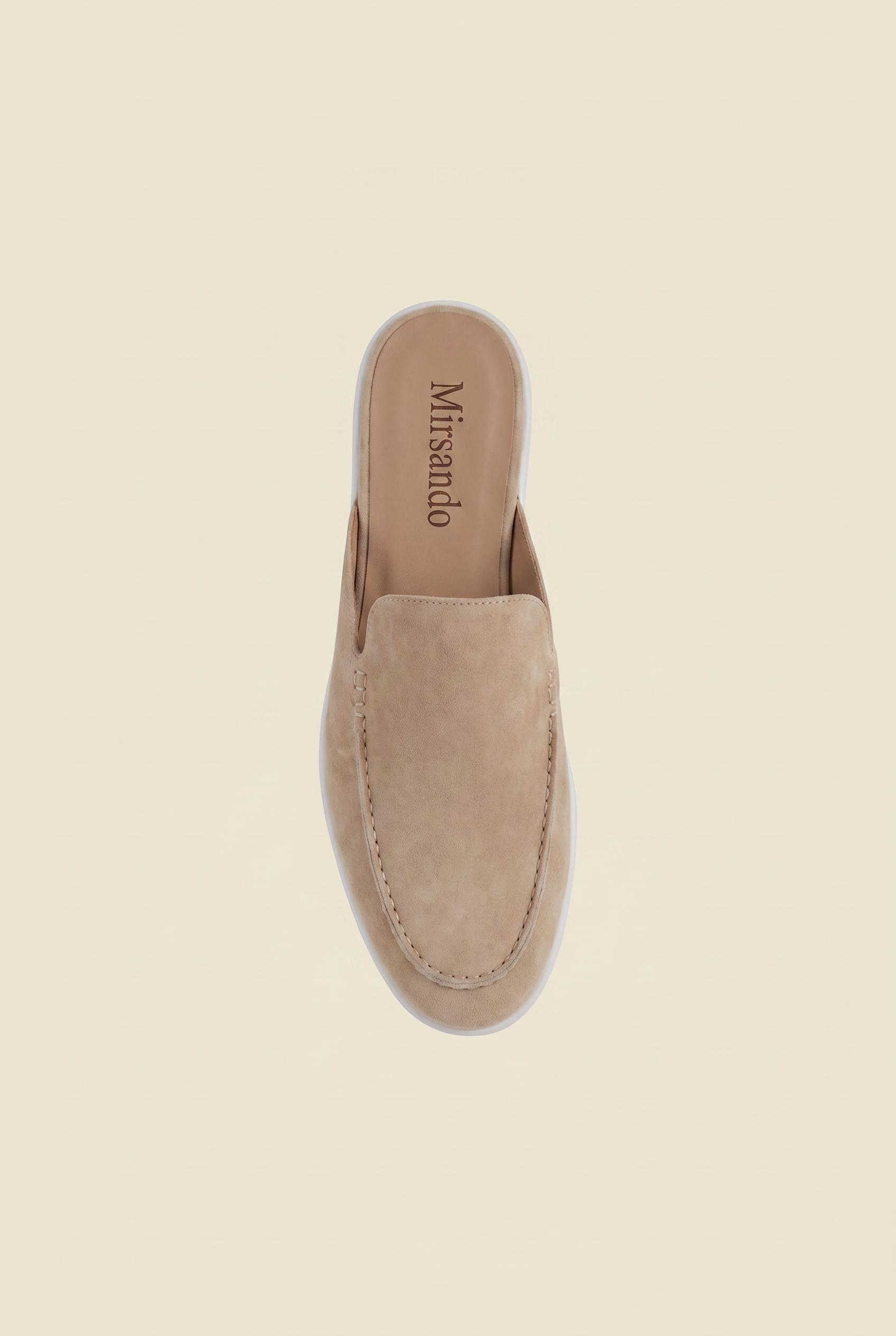 Yacht Loafer Suede Mule Beige