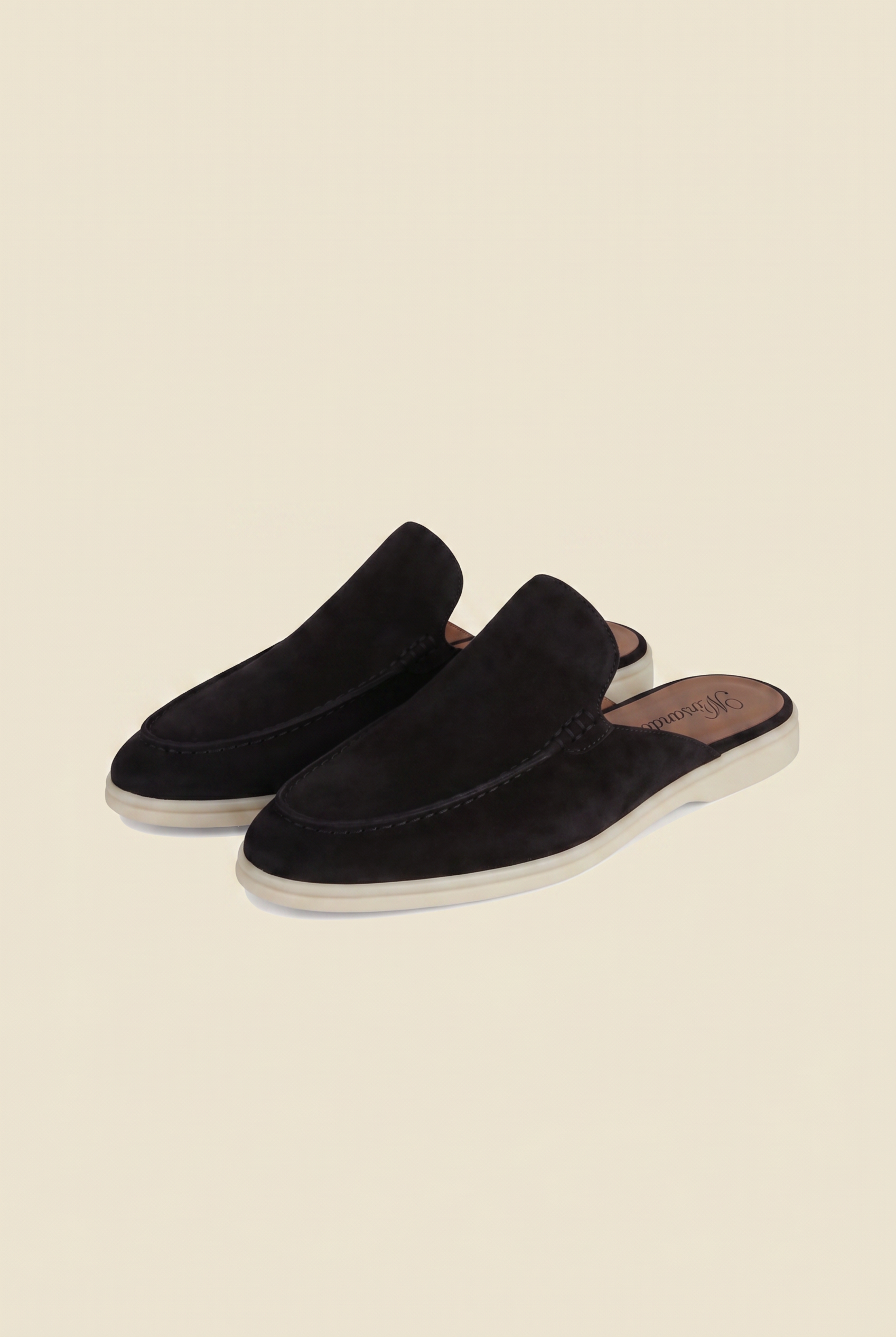 Yacht Loafer Suede Mule Black