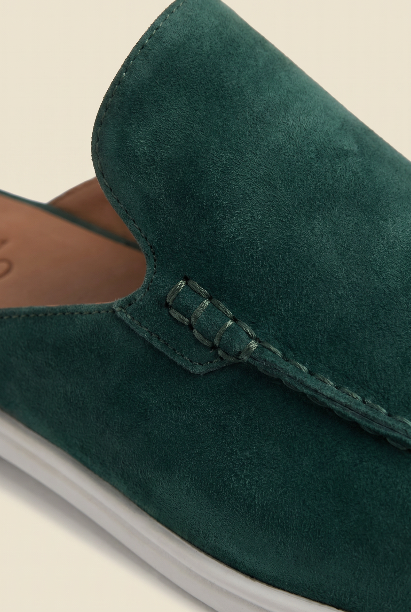 Yacht Loafer Suede Mule Forest Green