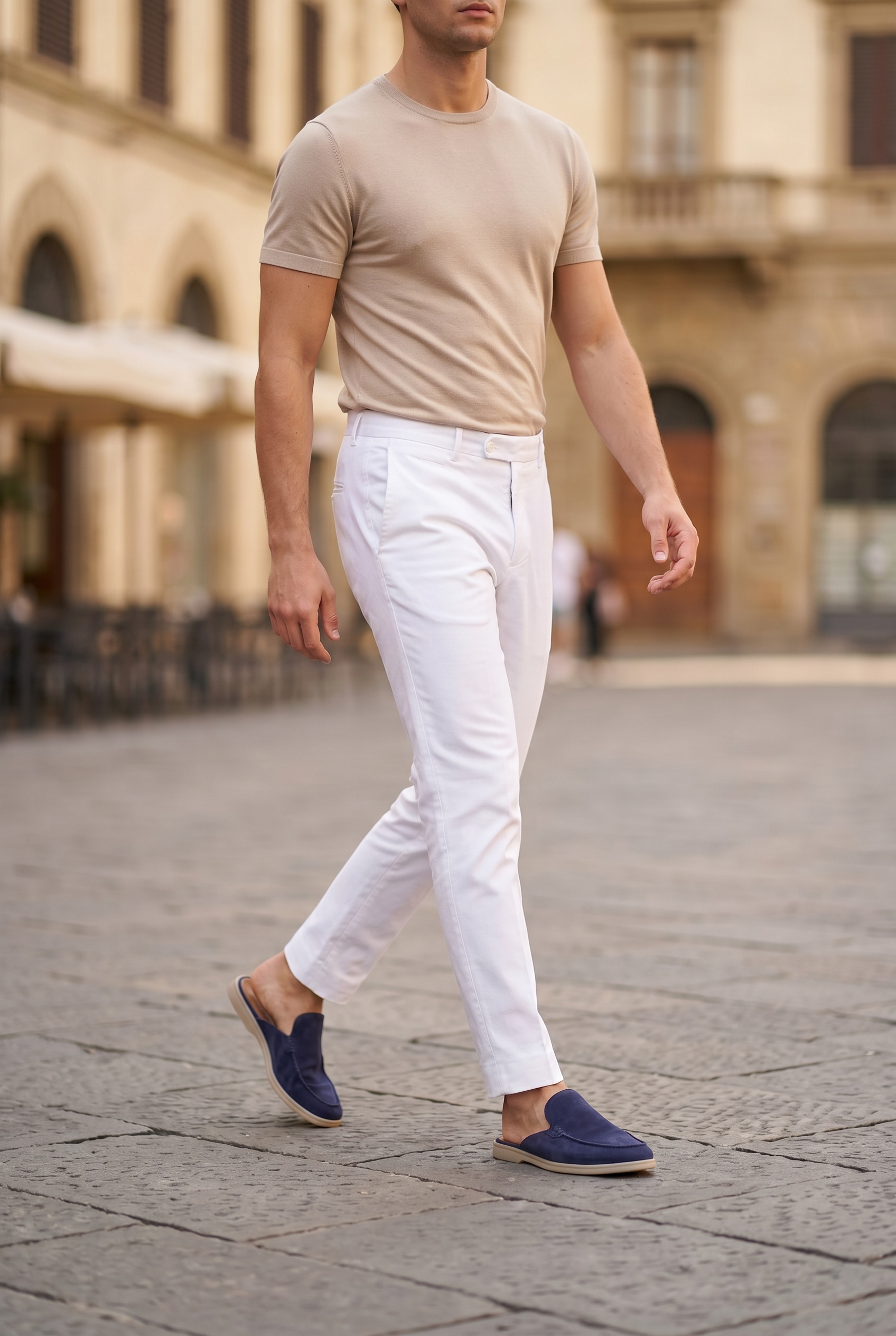 Yacht Loafer Suede Mule Navy