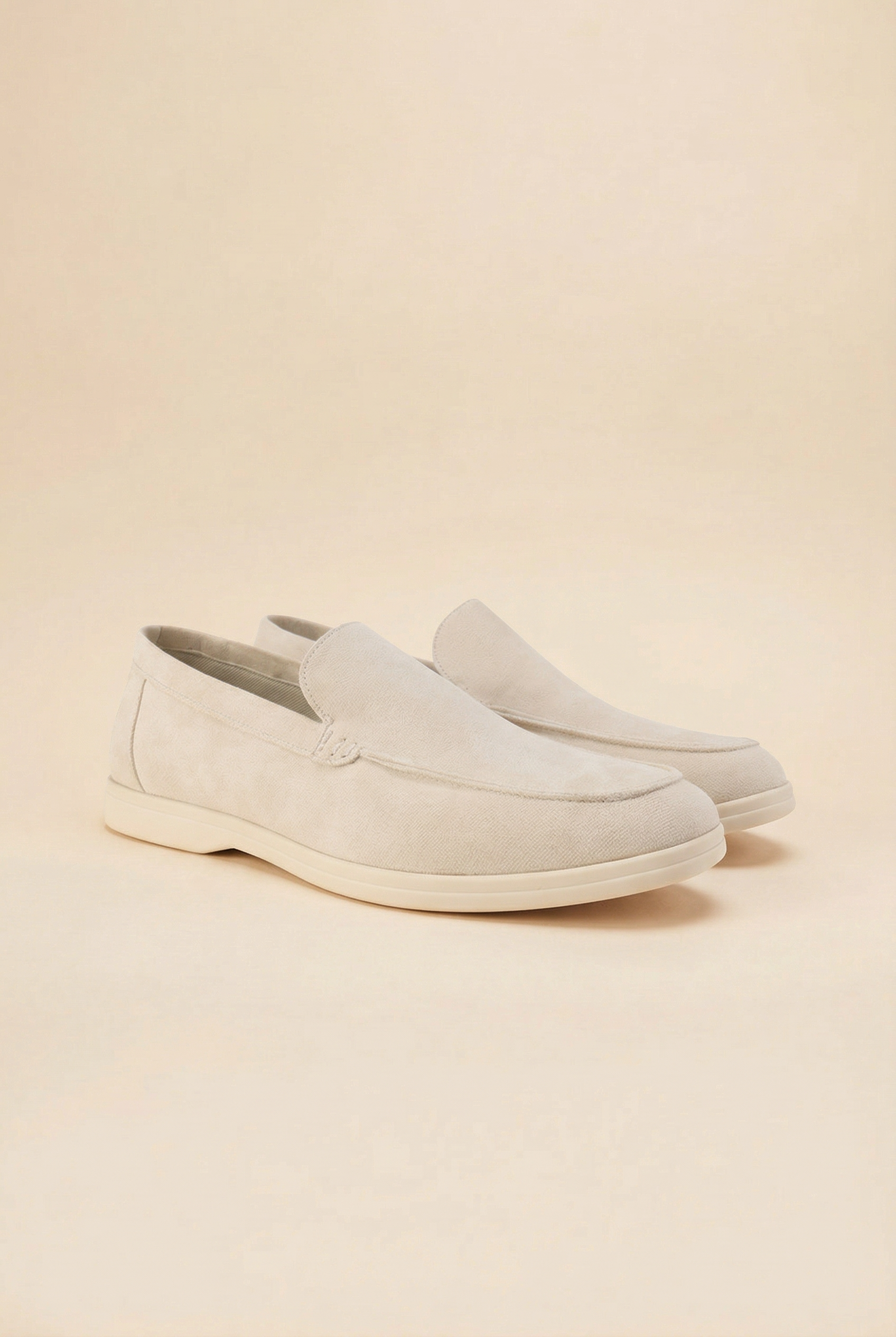 Old Money Suede Loafers Beige