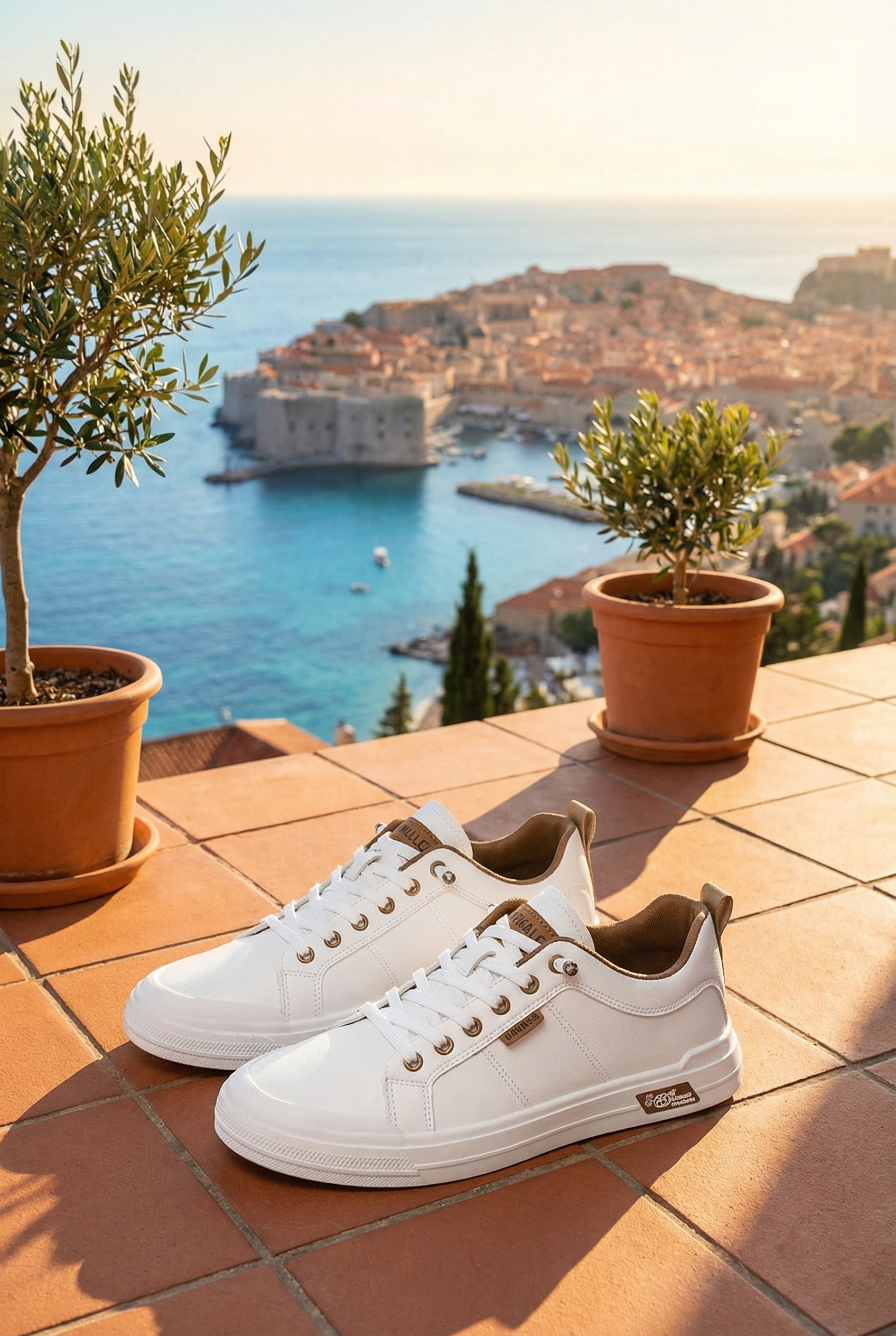 Mirsadon Leather Trainers White