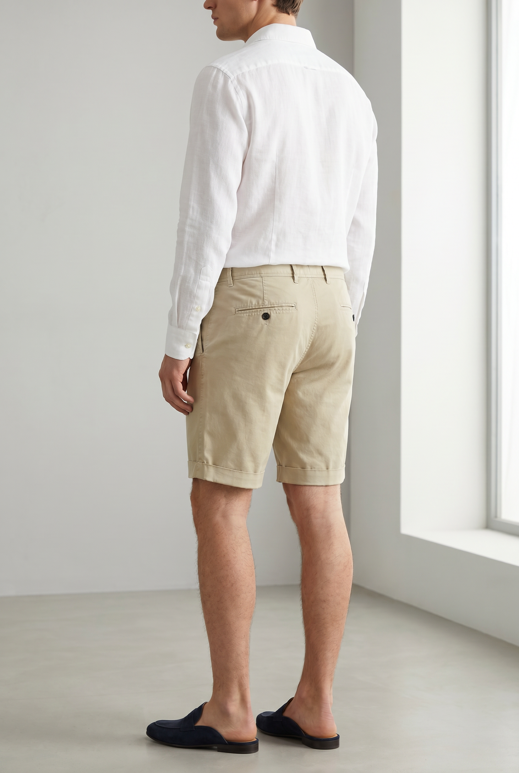 Dario™ Tailored Bermuda Shorts Beige