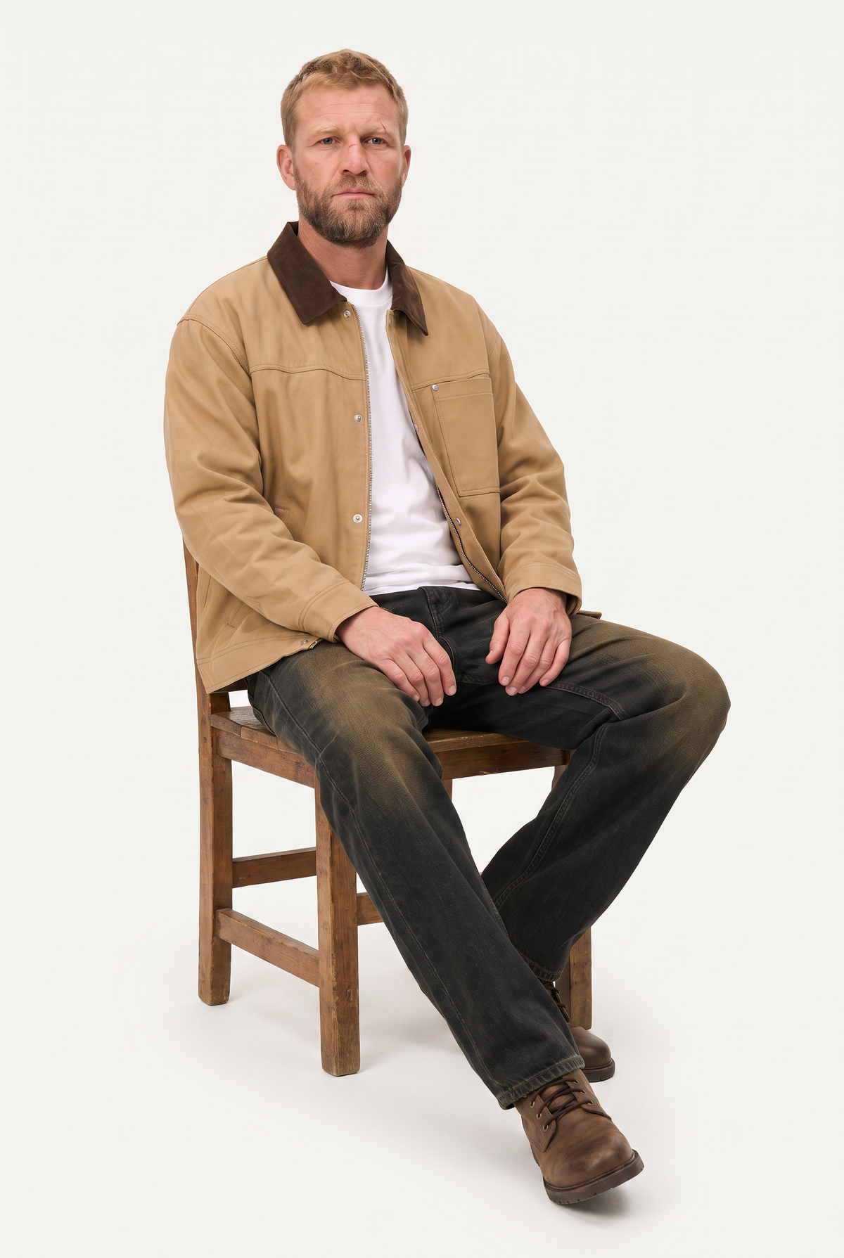 Mirsino Workwear Jacket Beige