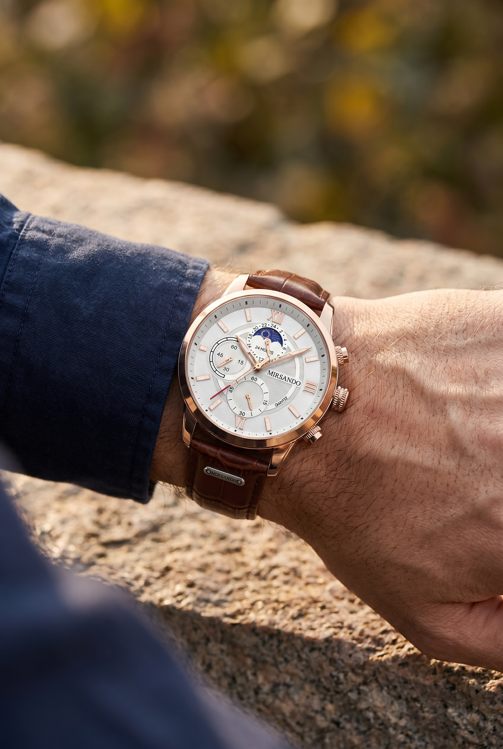 Lugano Classic Watch (Waterproof) Brown/White