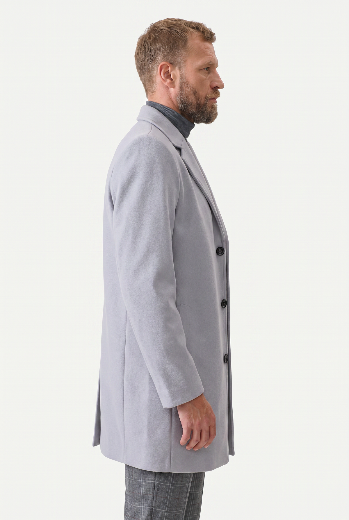 Mirsino Buckle King Jacket Light Grey