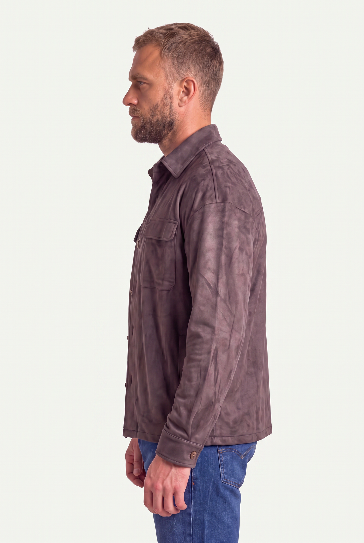 Mirsino Suede Overshirt | Coffee