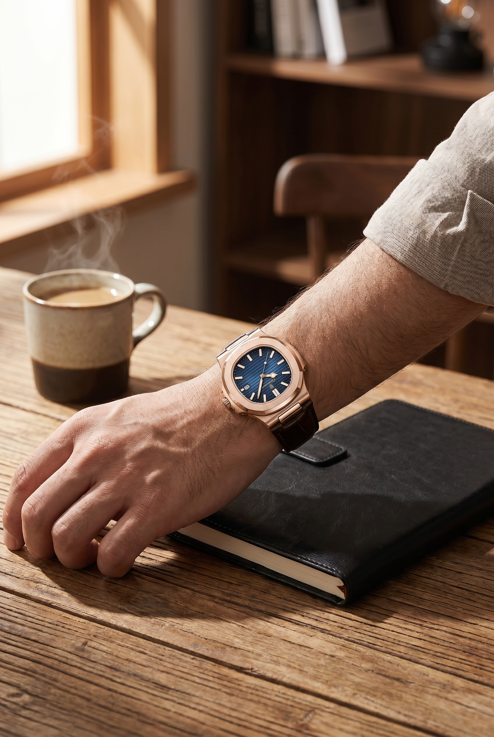 Lisbon Leather Watch Blue