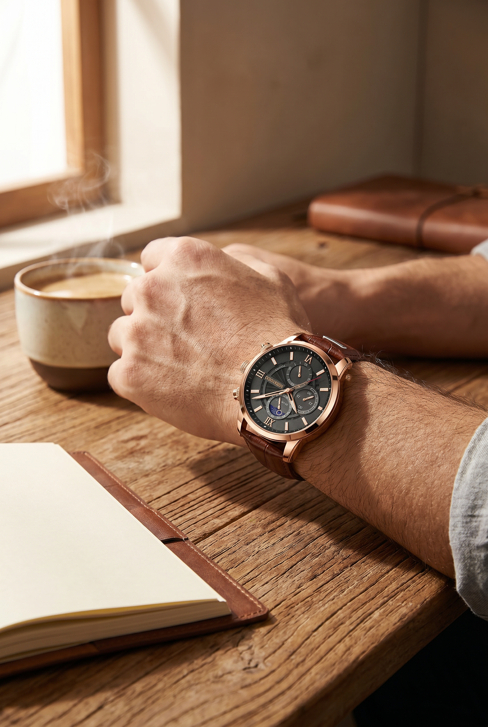 Lugano Classic Watch (Waterproof) Brown/Black