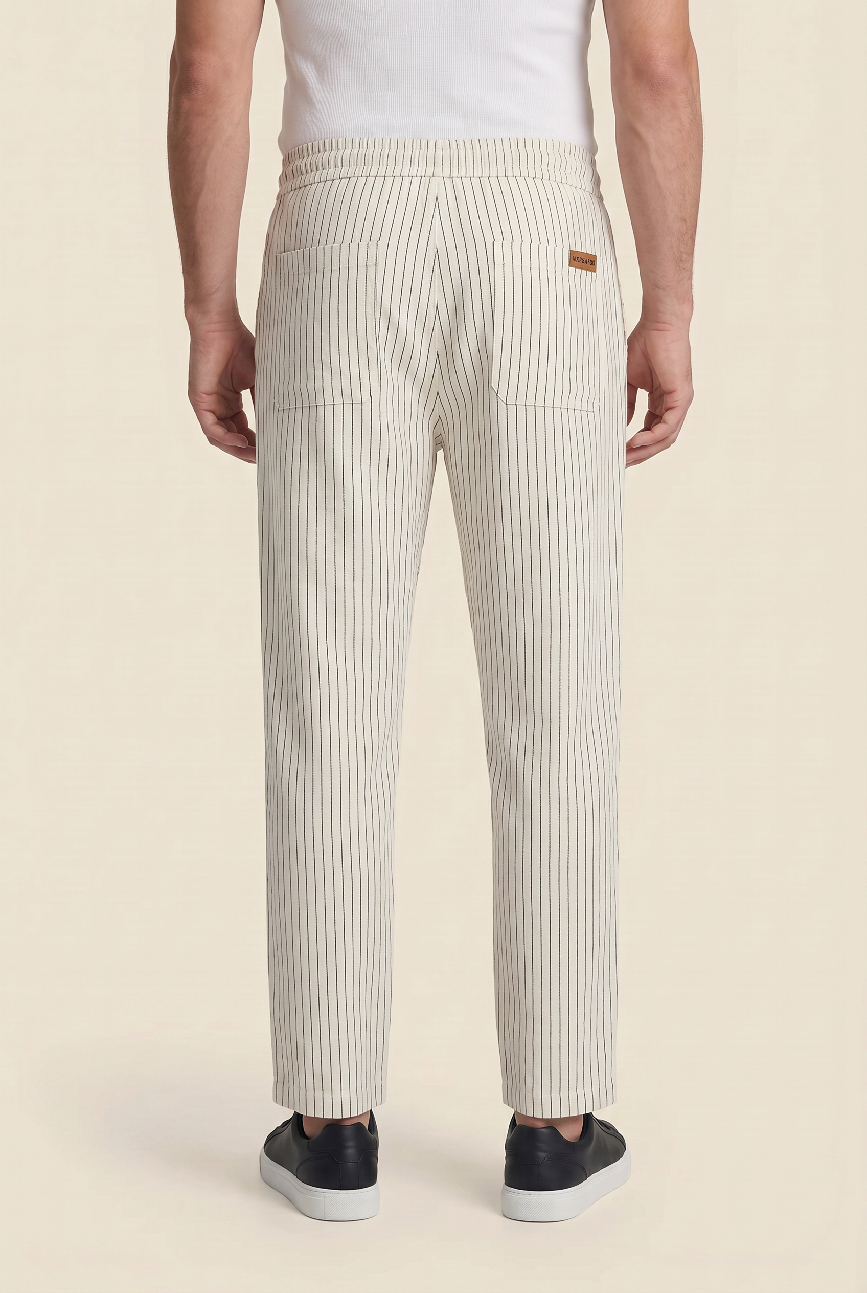 Raffaele™ Pinstripe Linen Pants Beige