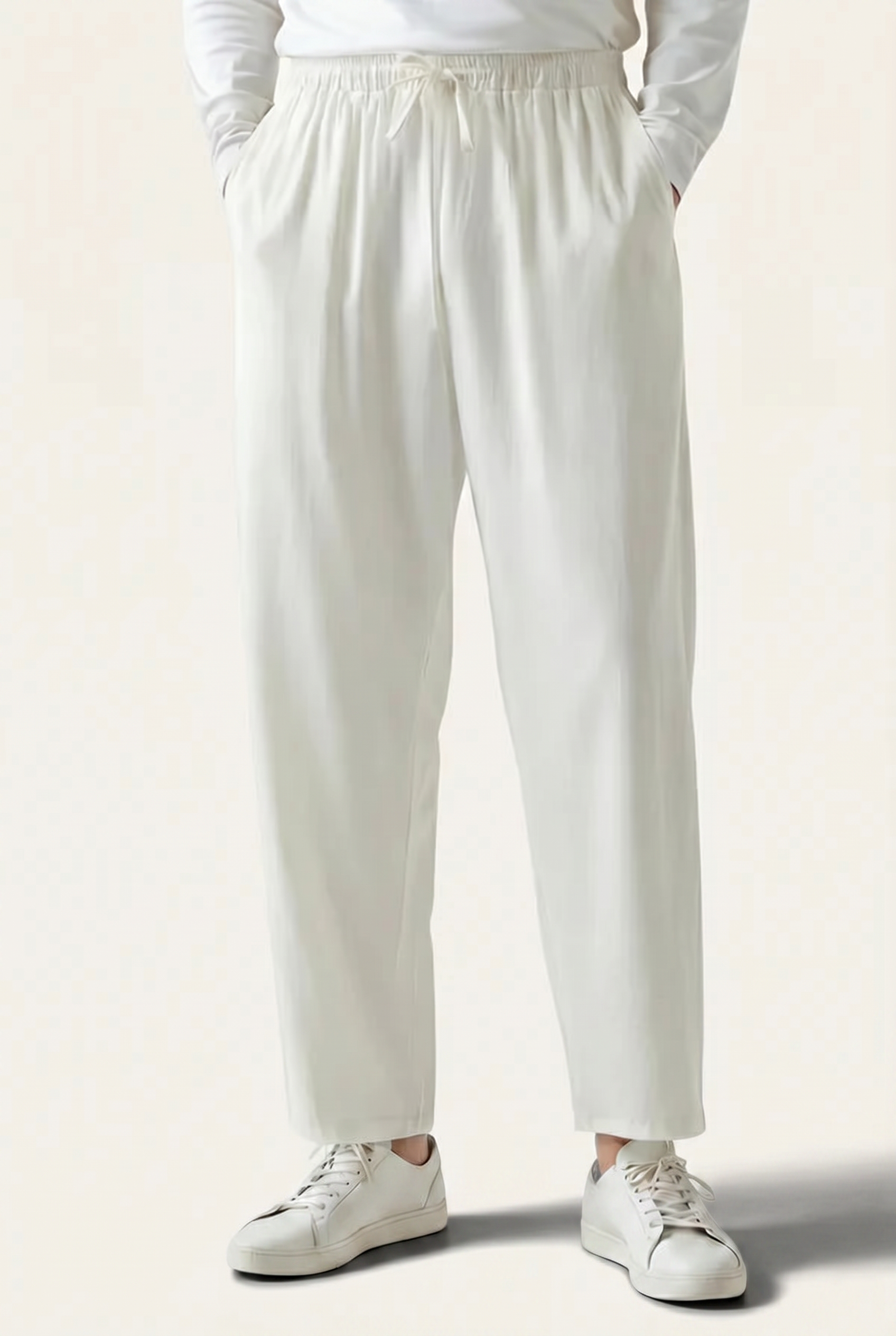 Linen Pantalon White