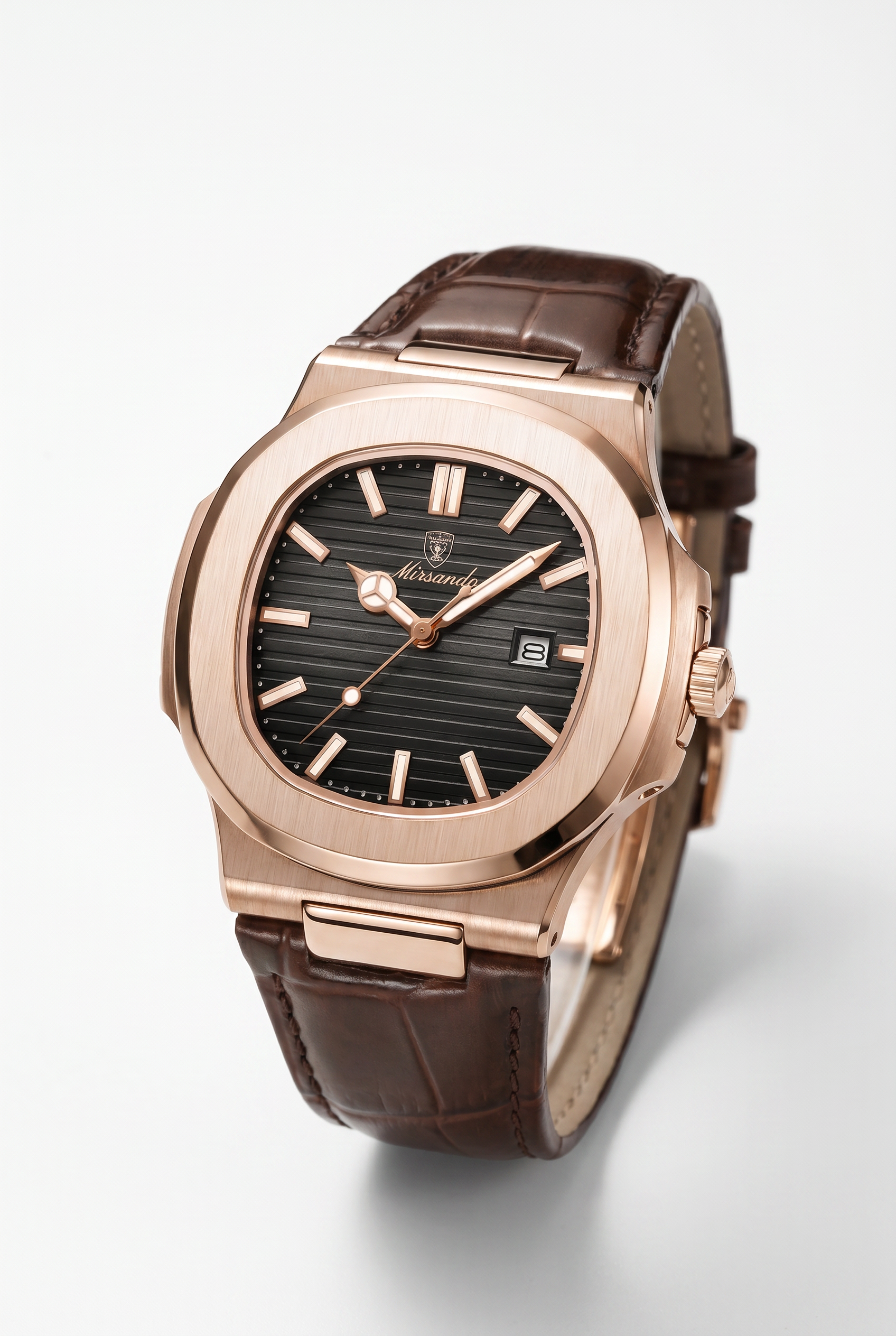Lisbon Leather Watch Black