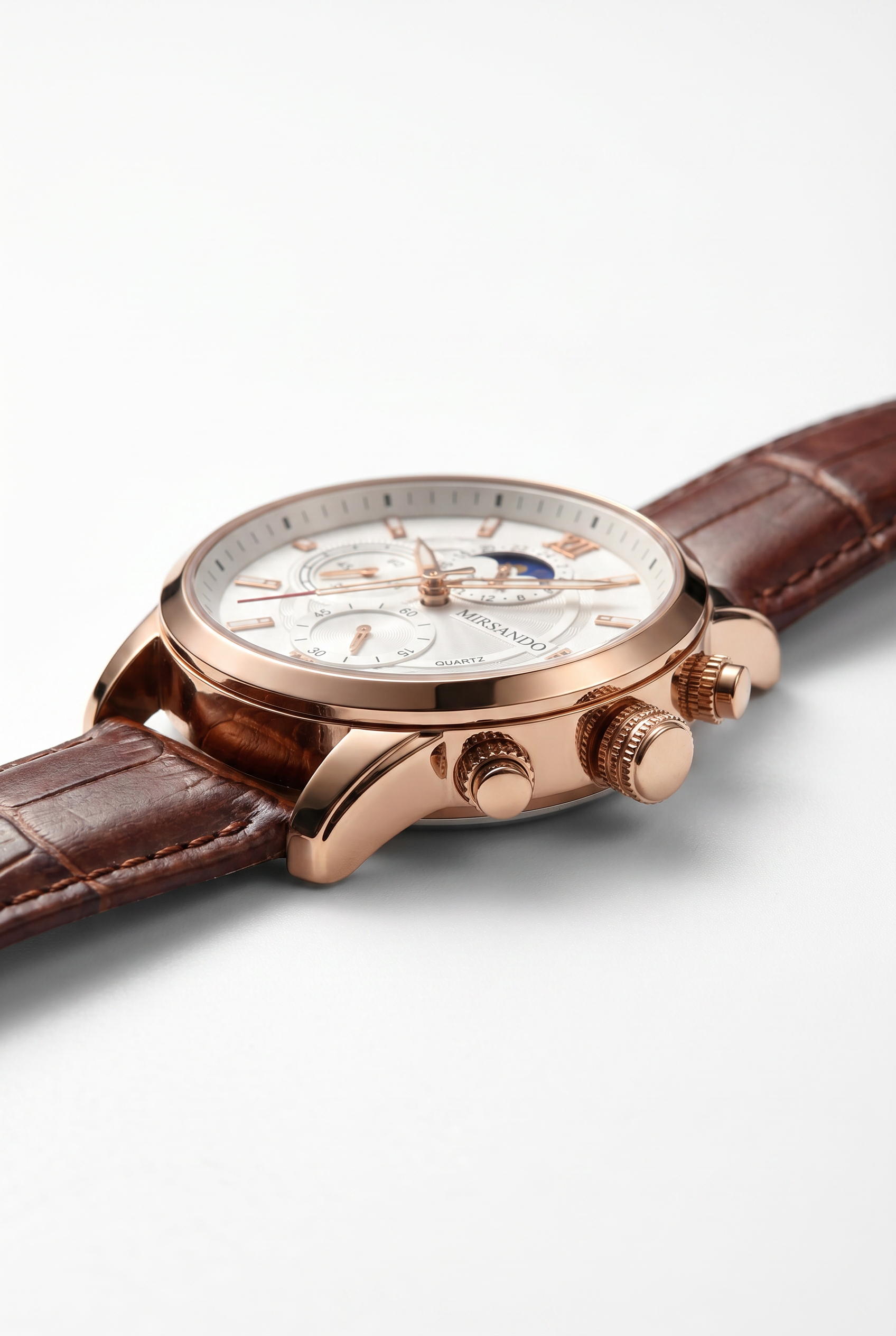 Lugano Classic Watch (Waterproof) Brown/White