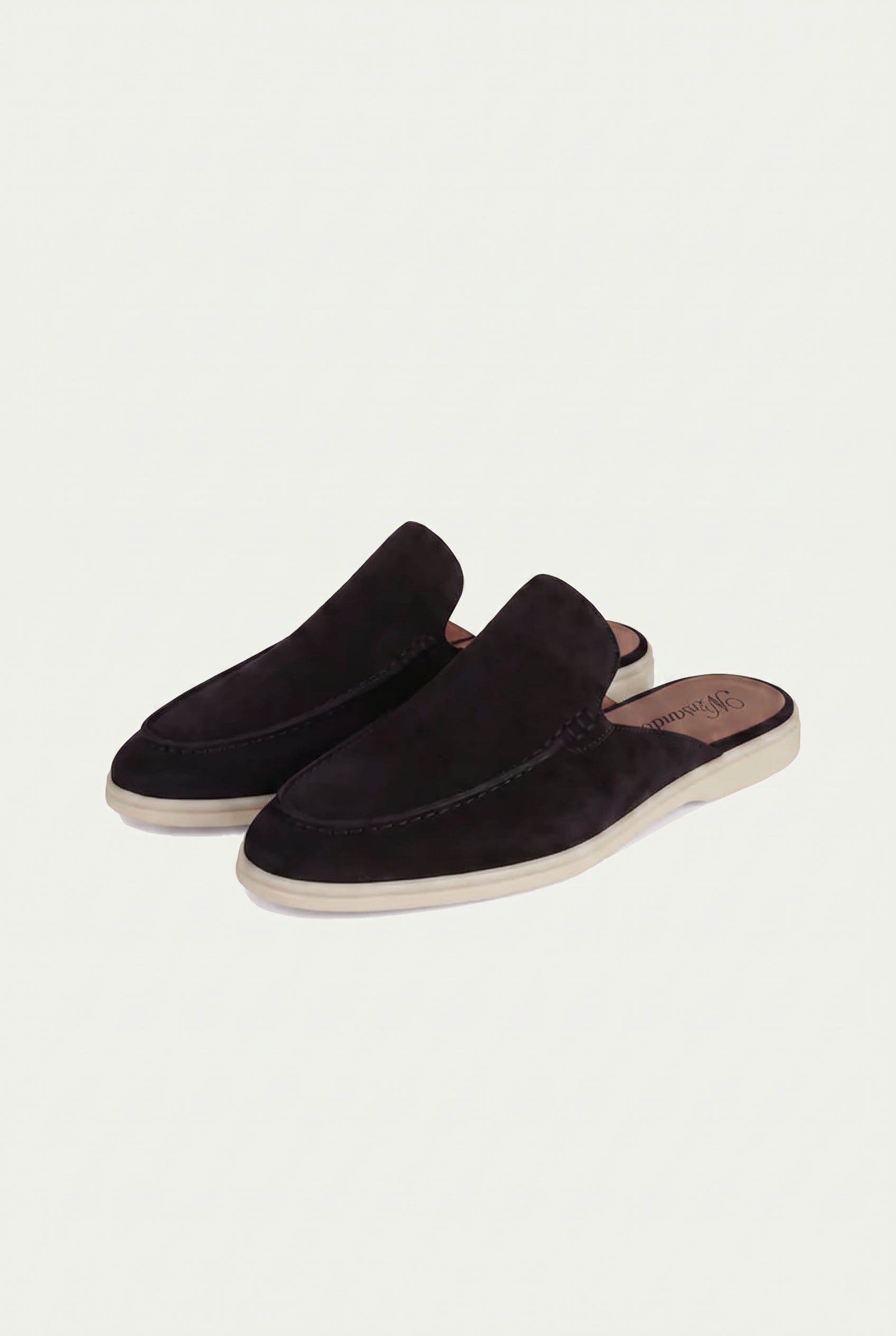 Yacht Loafer Suede Mule Black