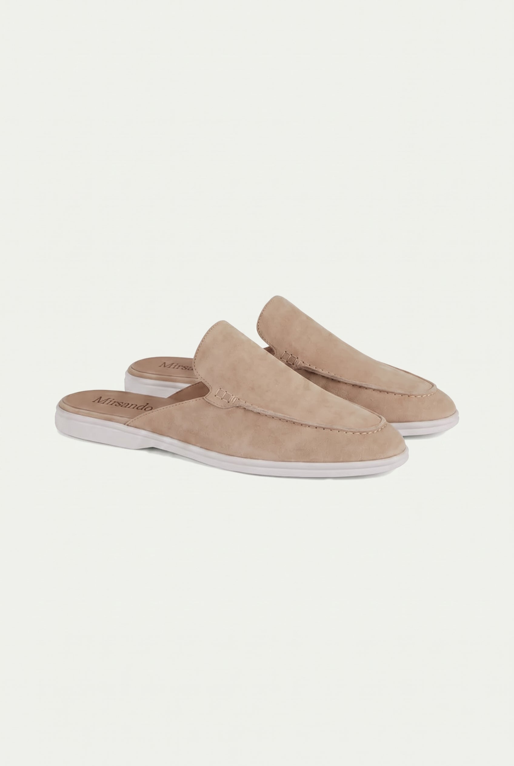 Yacht Loafer Suede Mule Beige