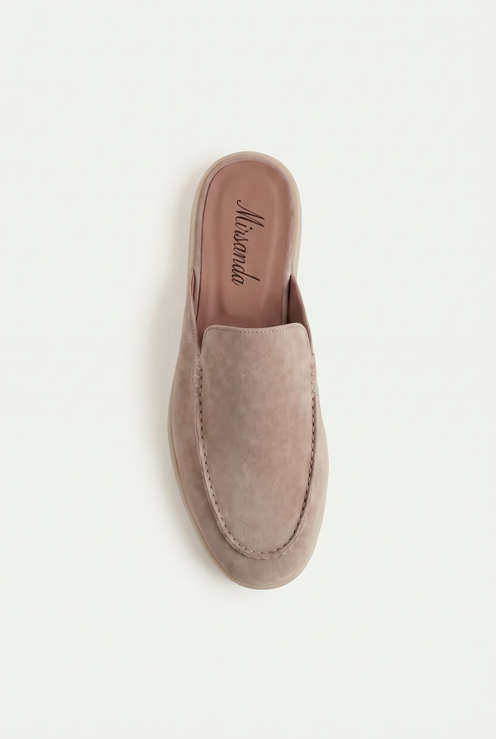 Yacht Loafer Suede Mule Dark Beige