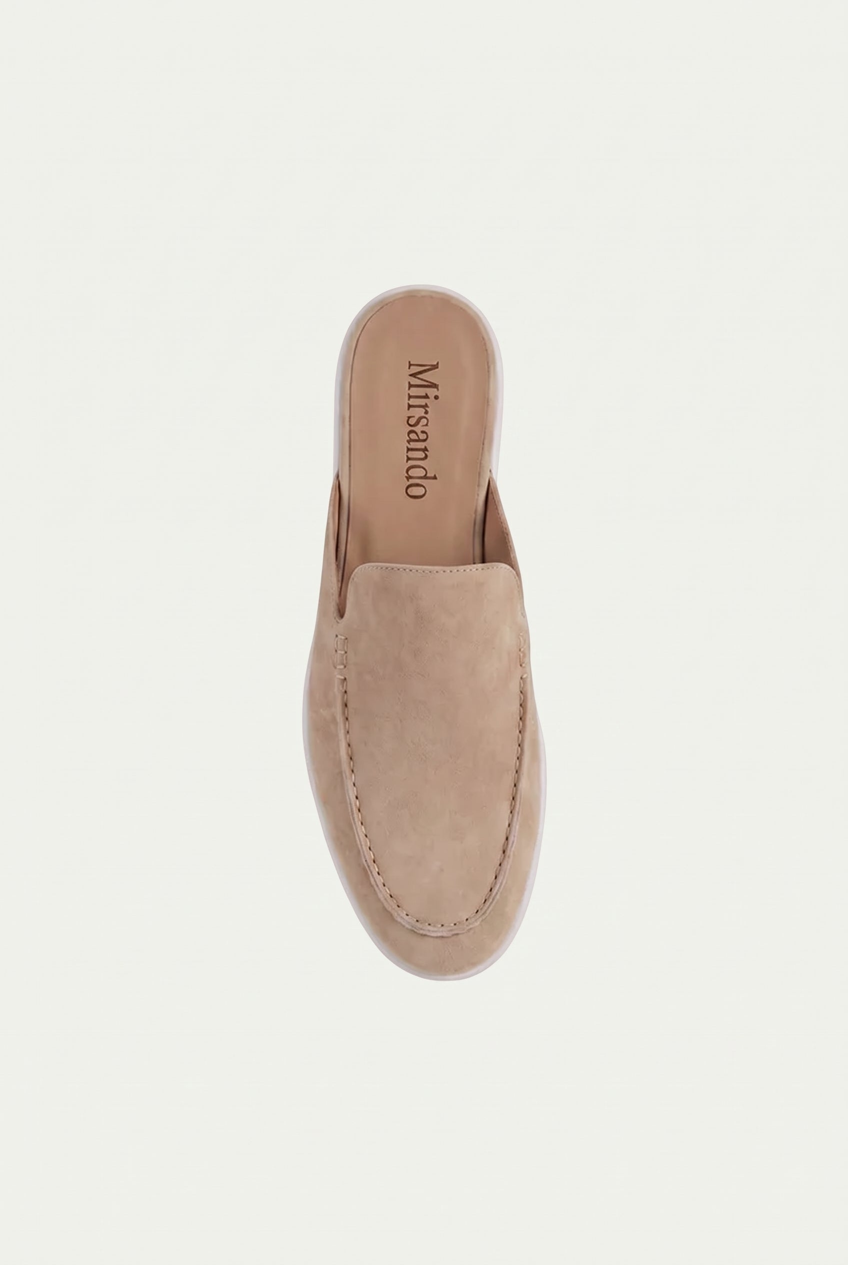 Yacht Loafer Suede Mule Beige