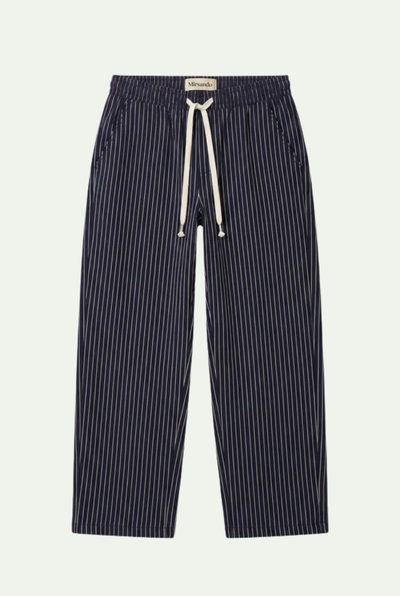 Raffaele™ Pinstripe Linen Pants Black