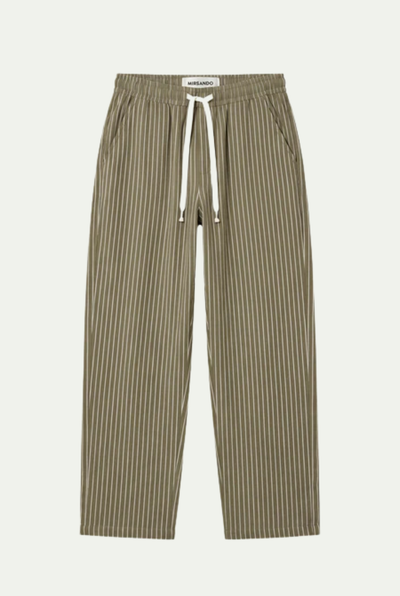Raffaele™ Pinstripe Linen Pants Olive