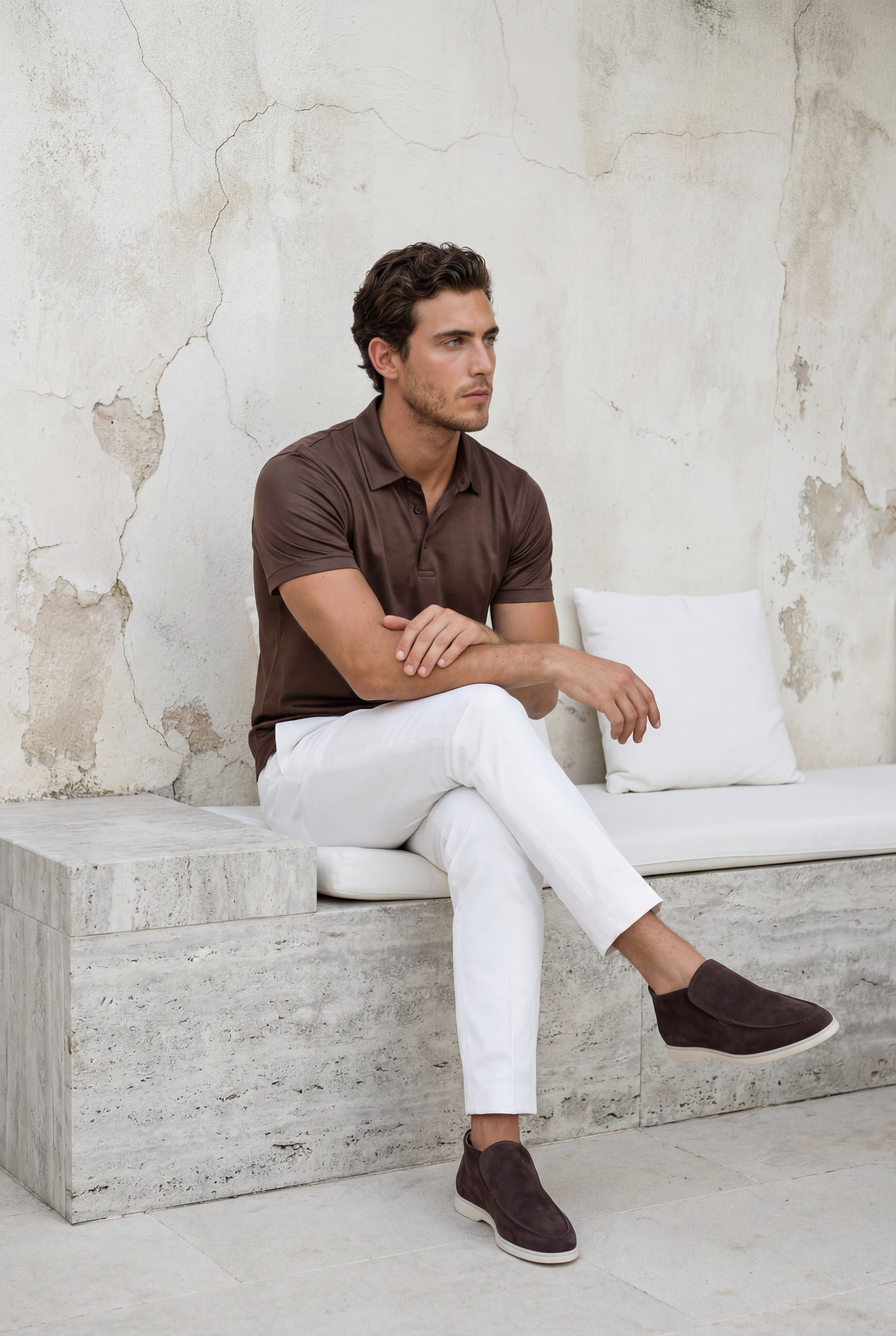 Warm Brown High Top Loafer