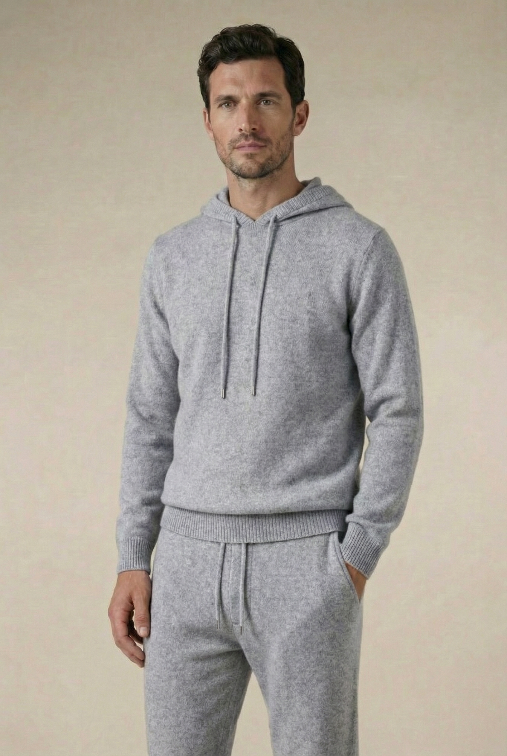 Pure Cashmere Leisure Set – Arctic Grey