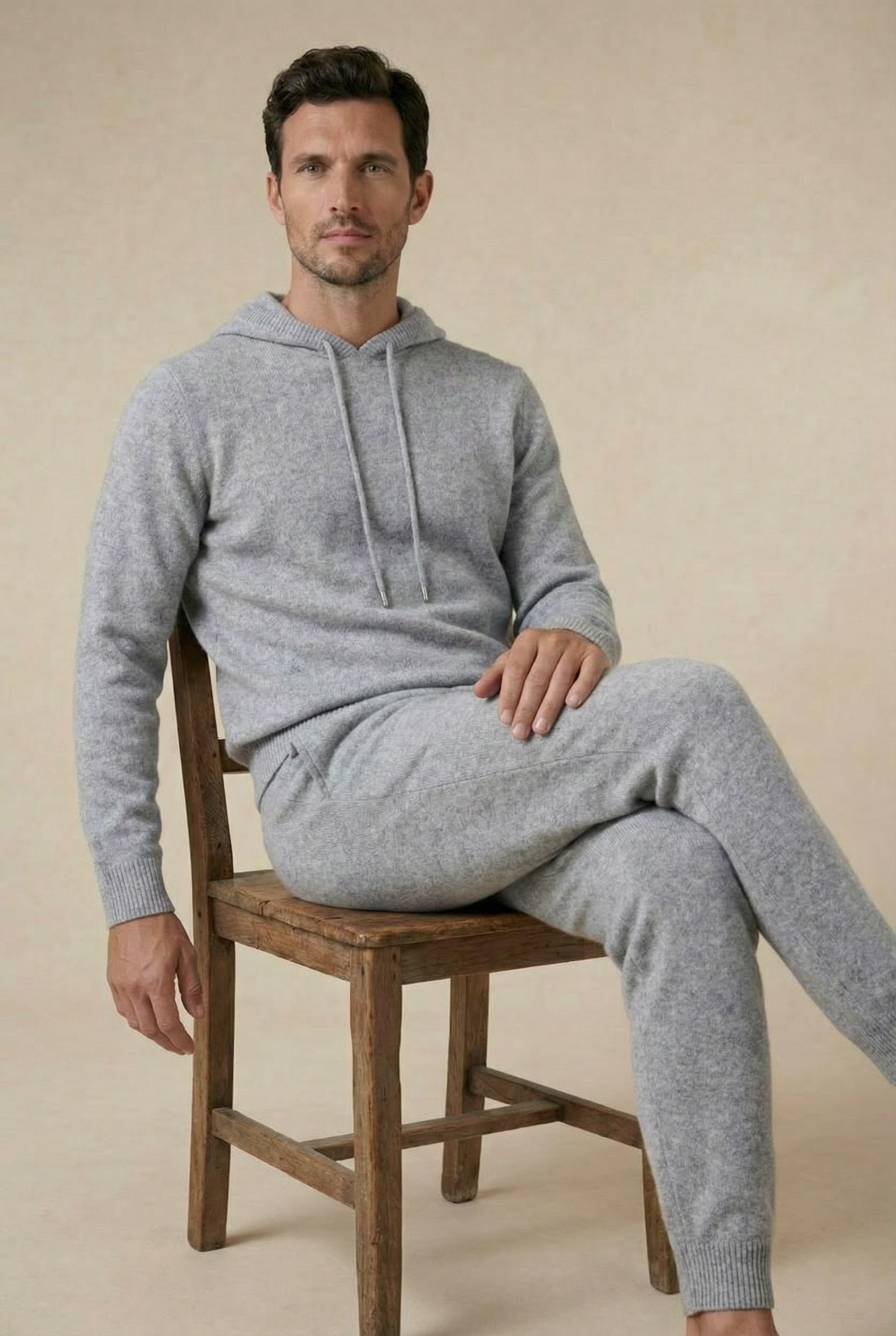 Pure Cashmere Leisure Set – Arctic Grey