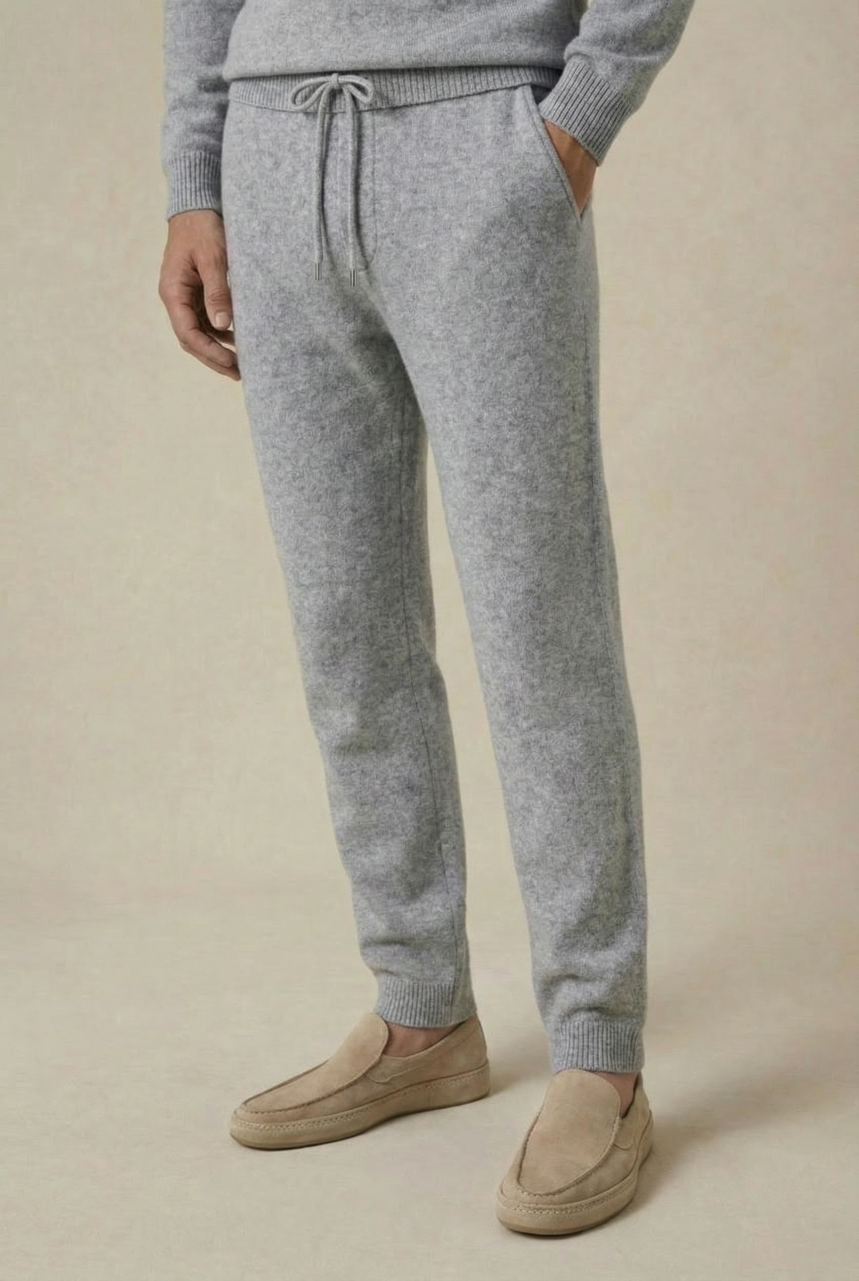 Pure Cashmere Leisure Set – Arctic Grey