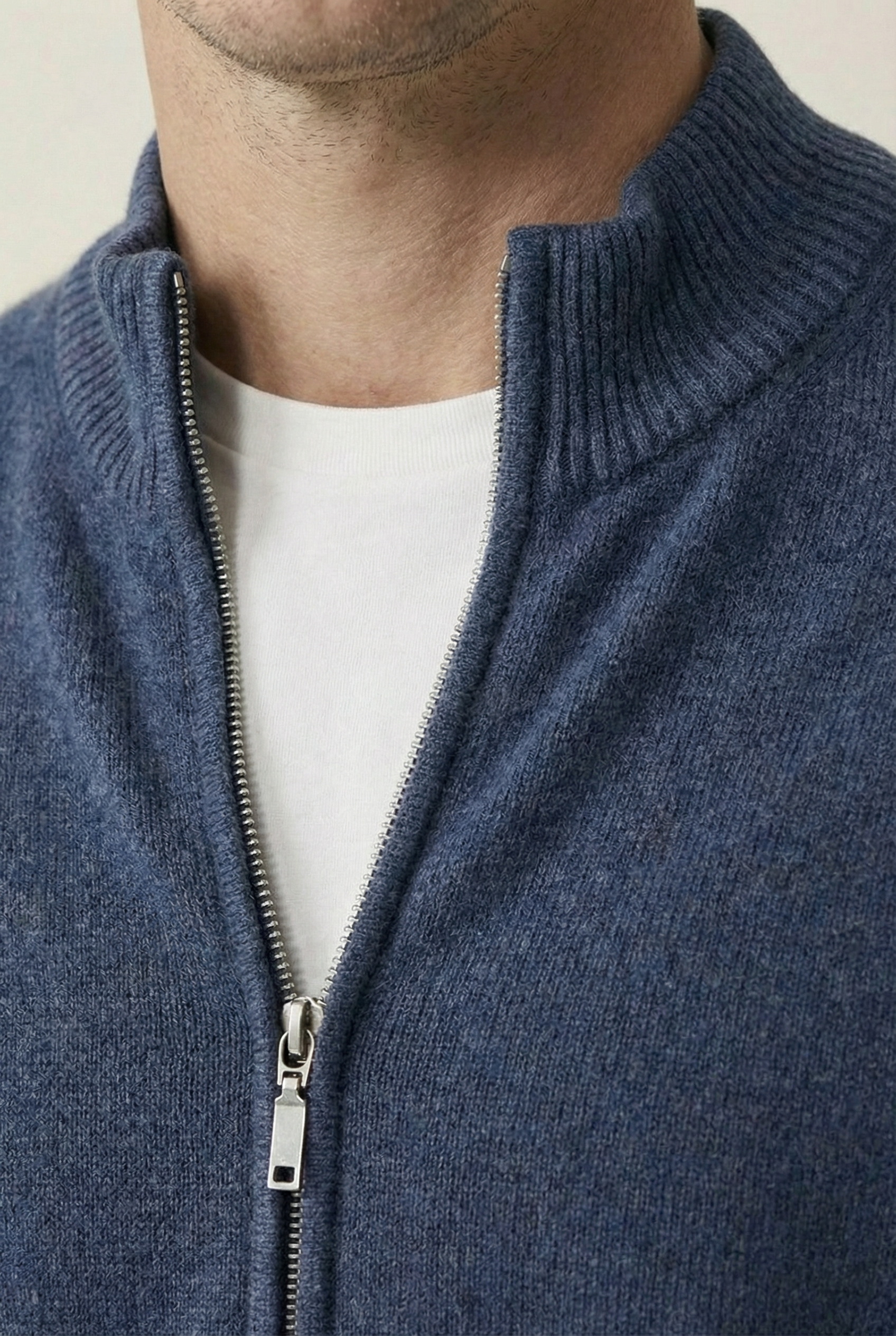 Premium Wool Zip Set - Cobalt Blue