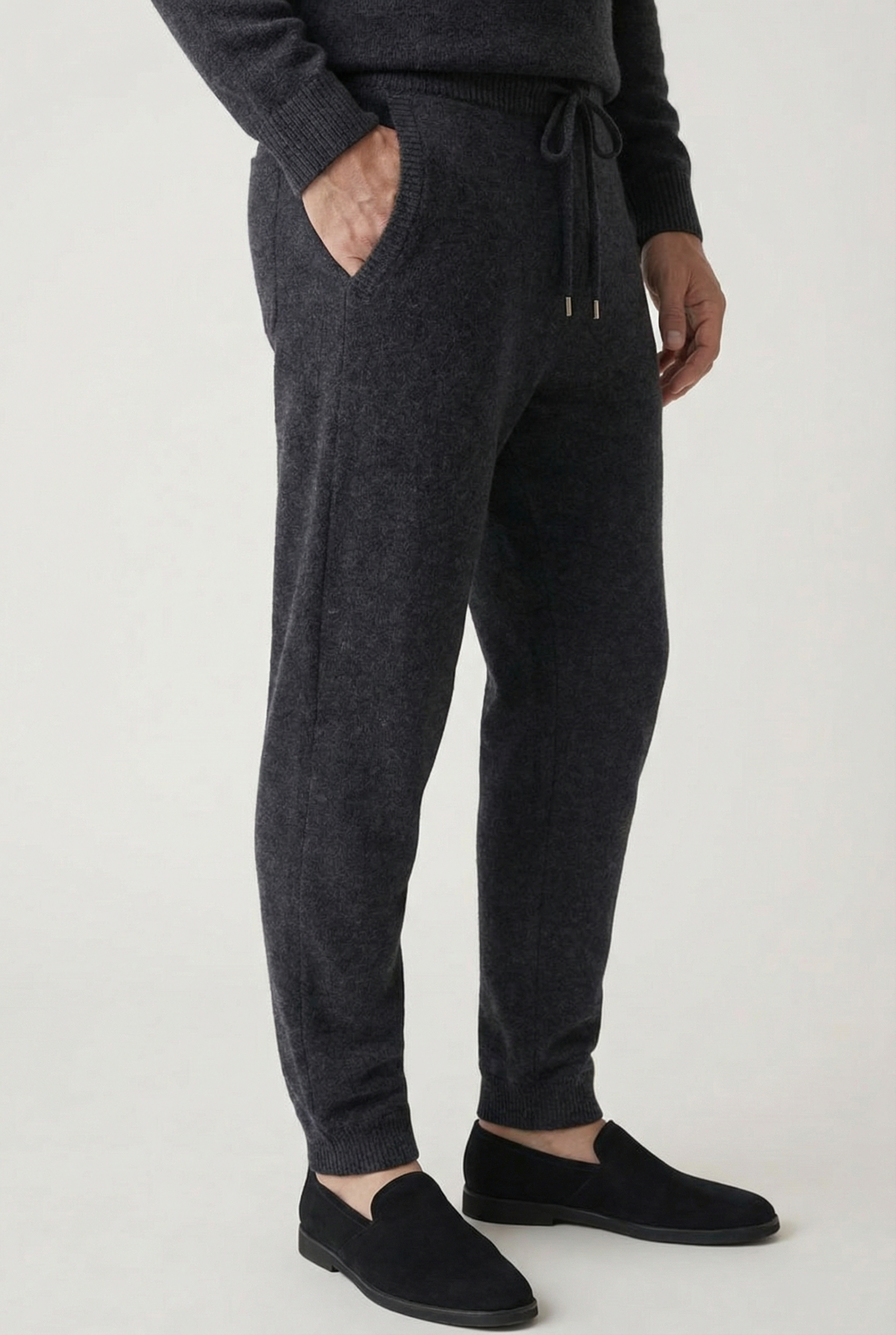 Pure Cashmere Leisure Set – Charcoal