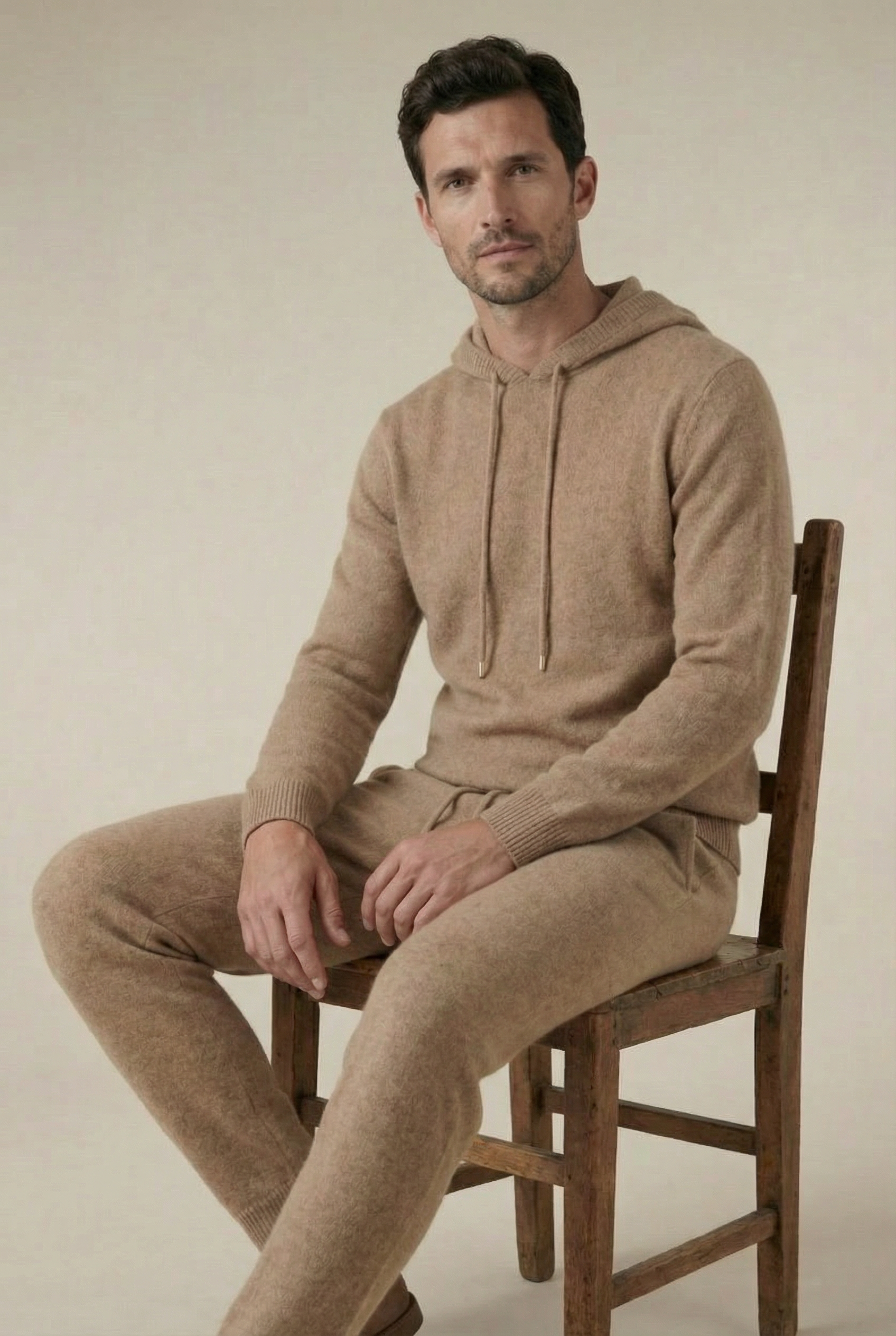 Pure Cashmere Leisure Set – Luxury Sand