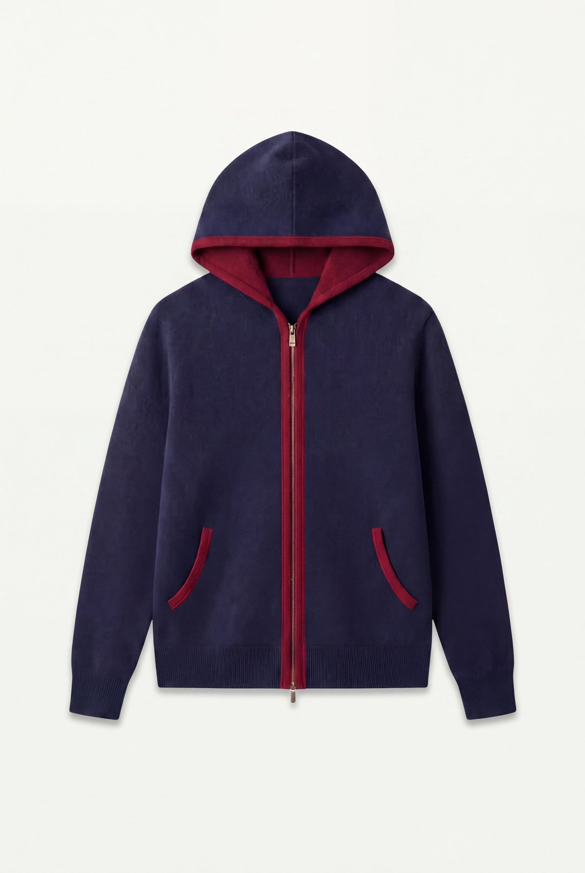Cashmere Hooded Cardigan Navy