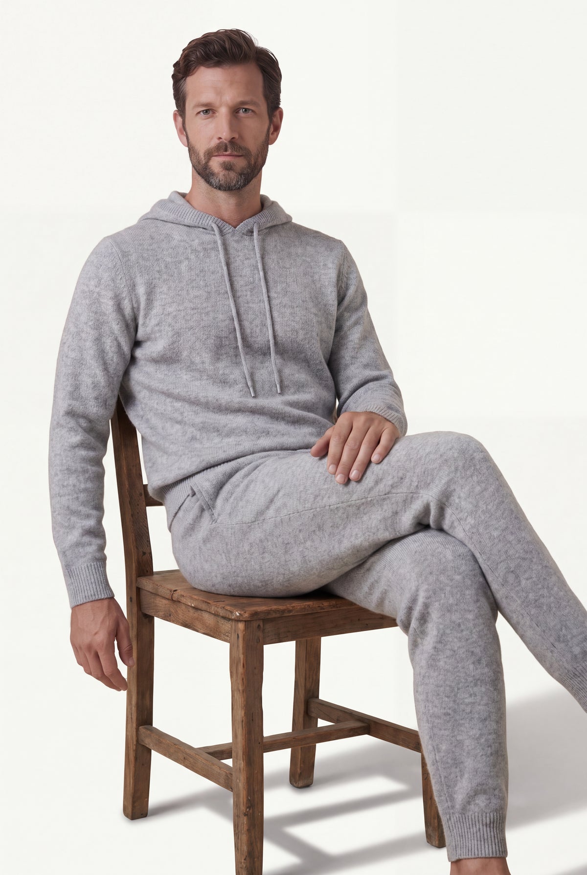 Pure Cashmere Leisure Set – Arctic Grey