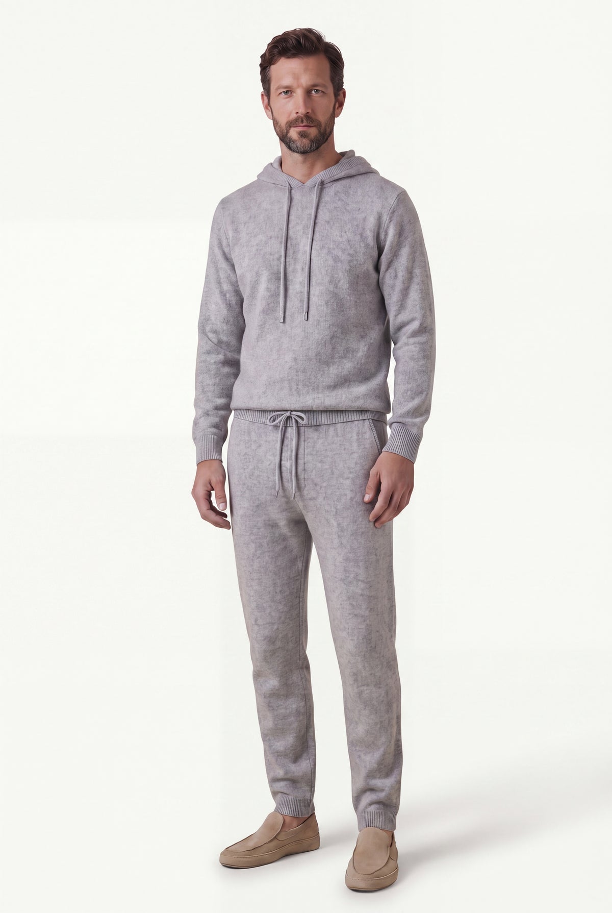 Pure Cashmere Leisure Set – Arctic Grey
