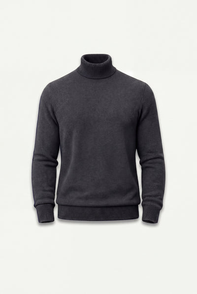 Cashmere Turtleneck Sweater Midnight Graphite