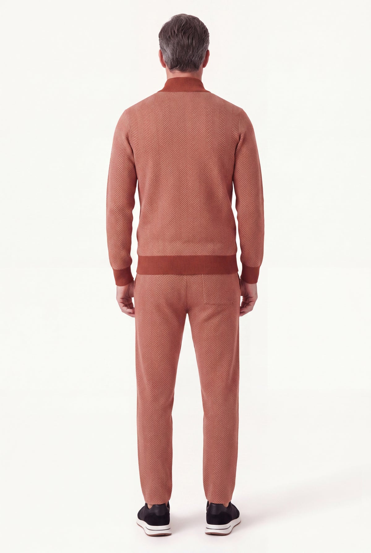 Mirsino Cashmere Zip Set Orange