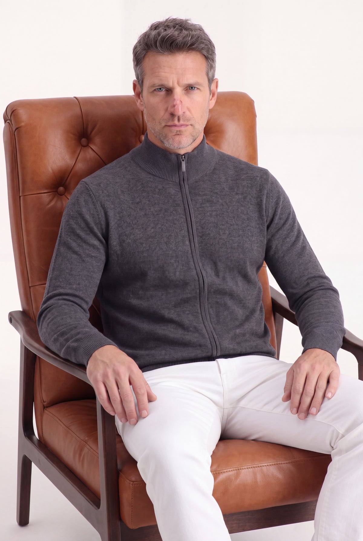 Mirsino Zip Knit Dark Grey