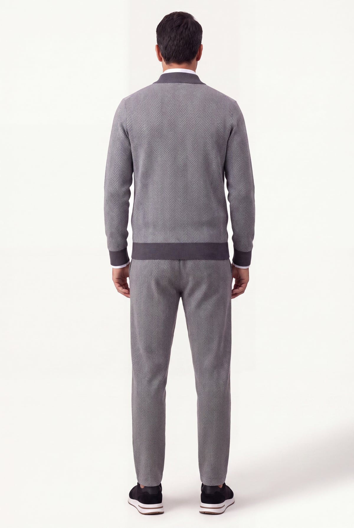 Mirsino Cashmere Zip Set Grey