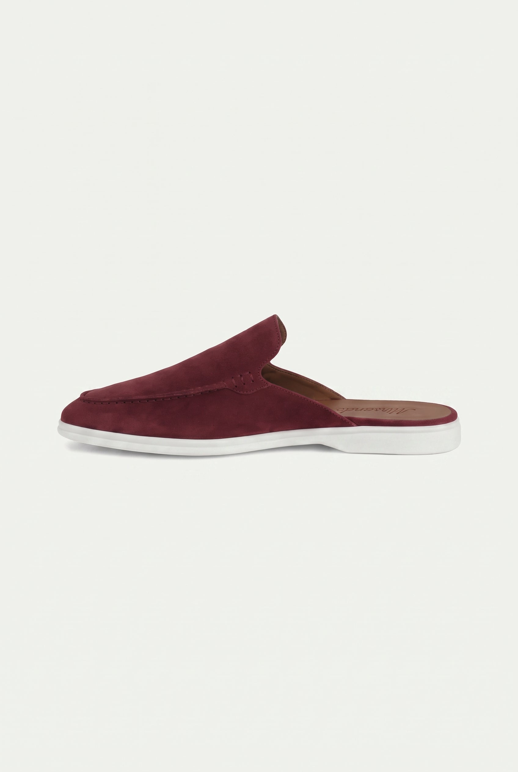 Yacht Loafer Suede Mule Light Burgundy