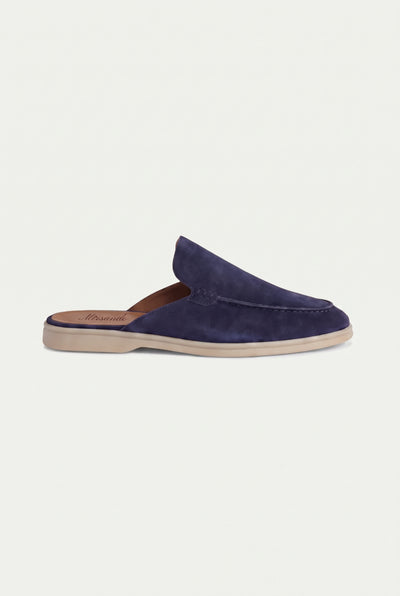 Yacht Loafer Suede Mule Navy