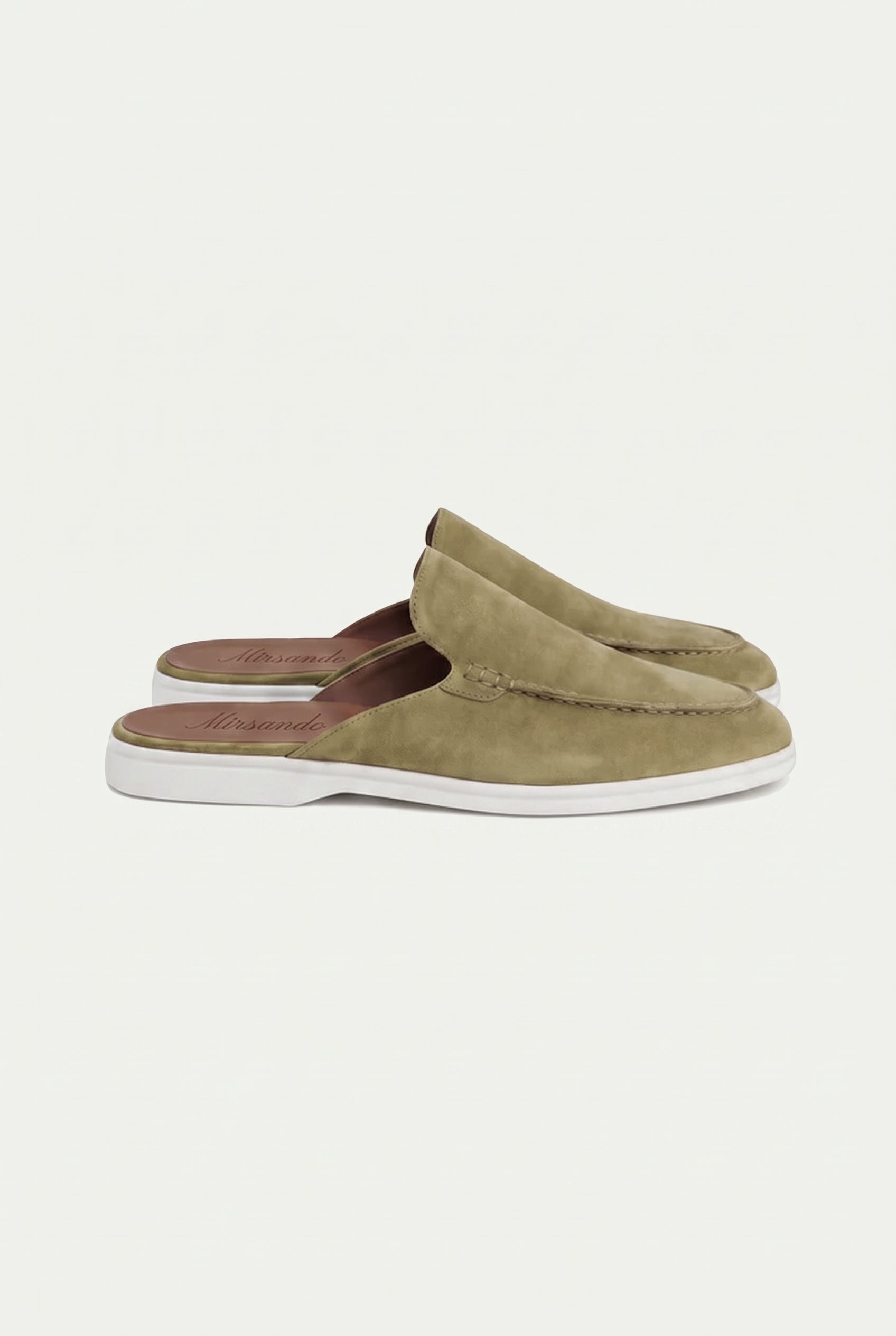 Yacht Loafer Suede Mule Olive