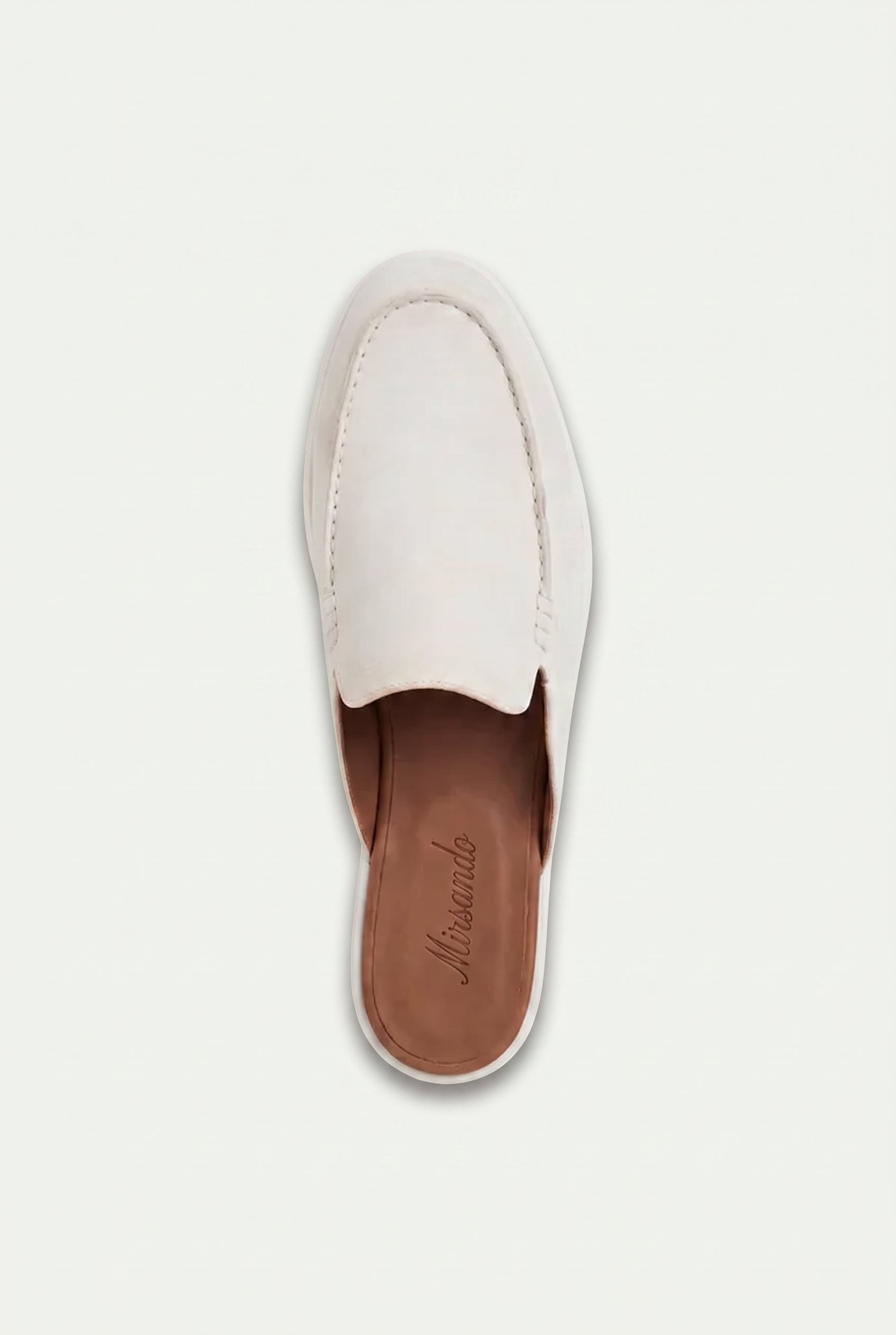 Yacht Loafer Suede Mule White