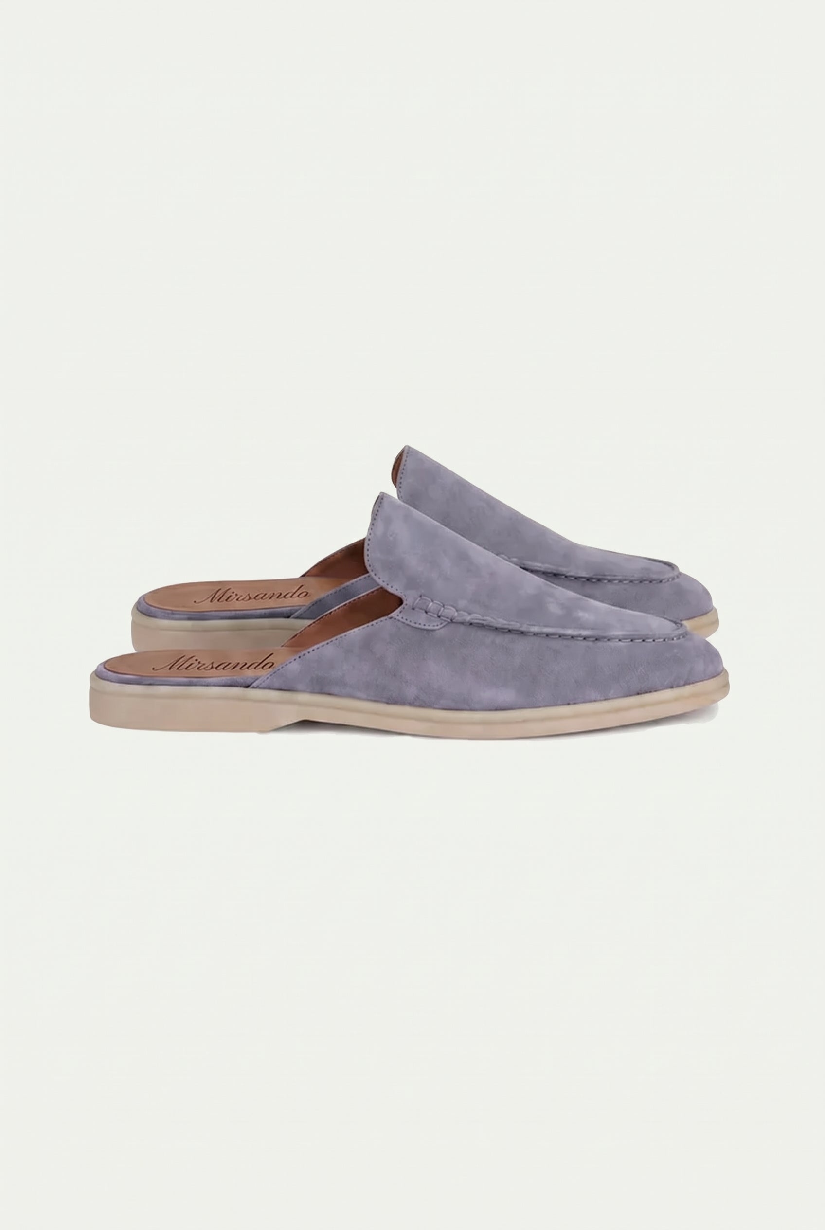 Yacht Loafer Suede Mule Baby Blue