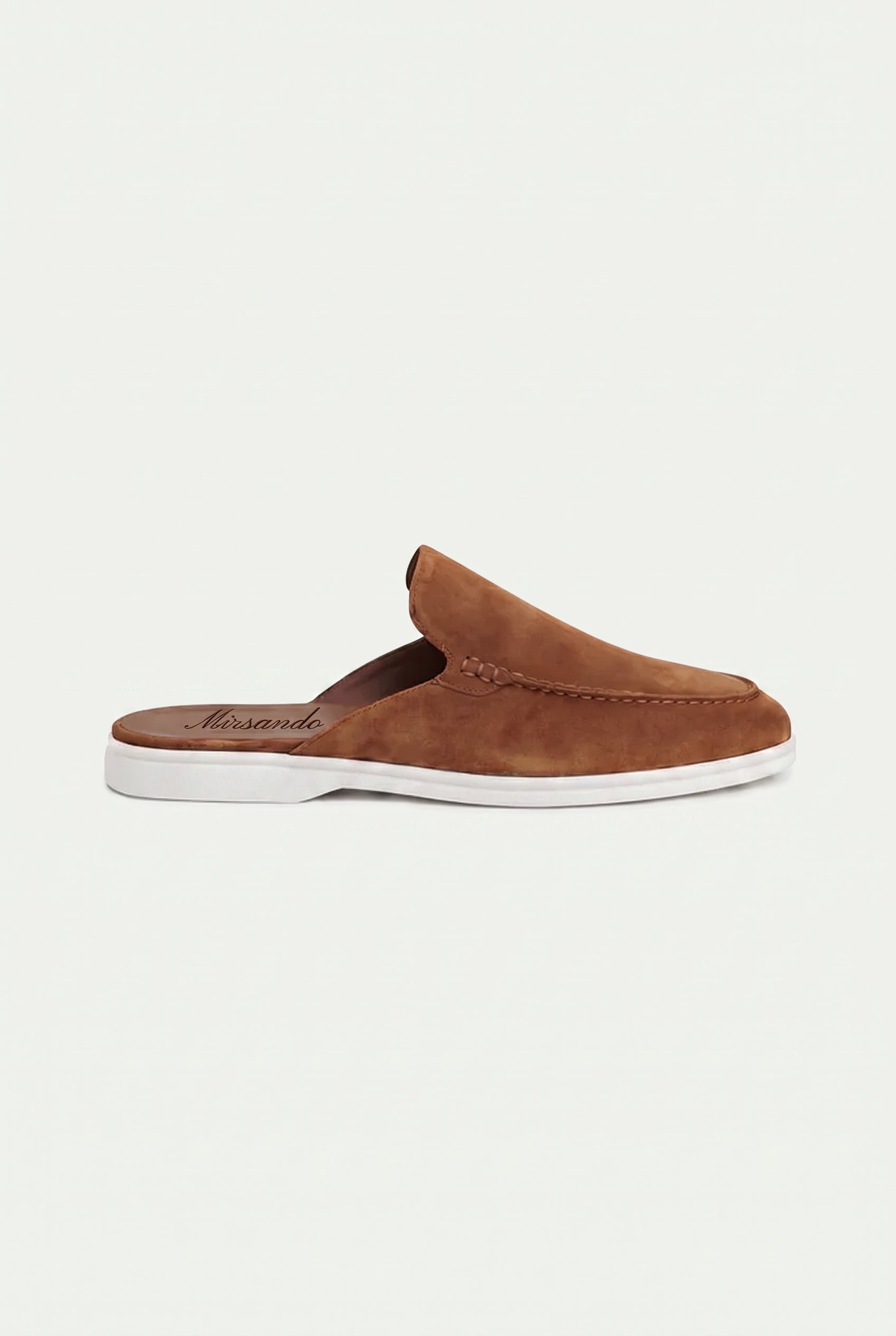 Yacht Loafer Suede Mule Tan