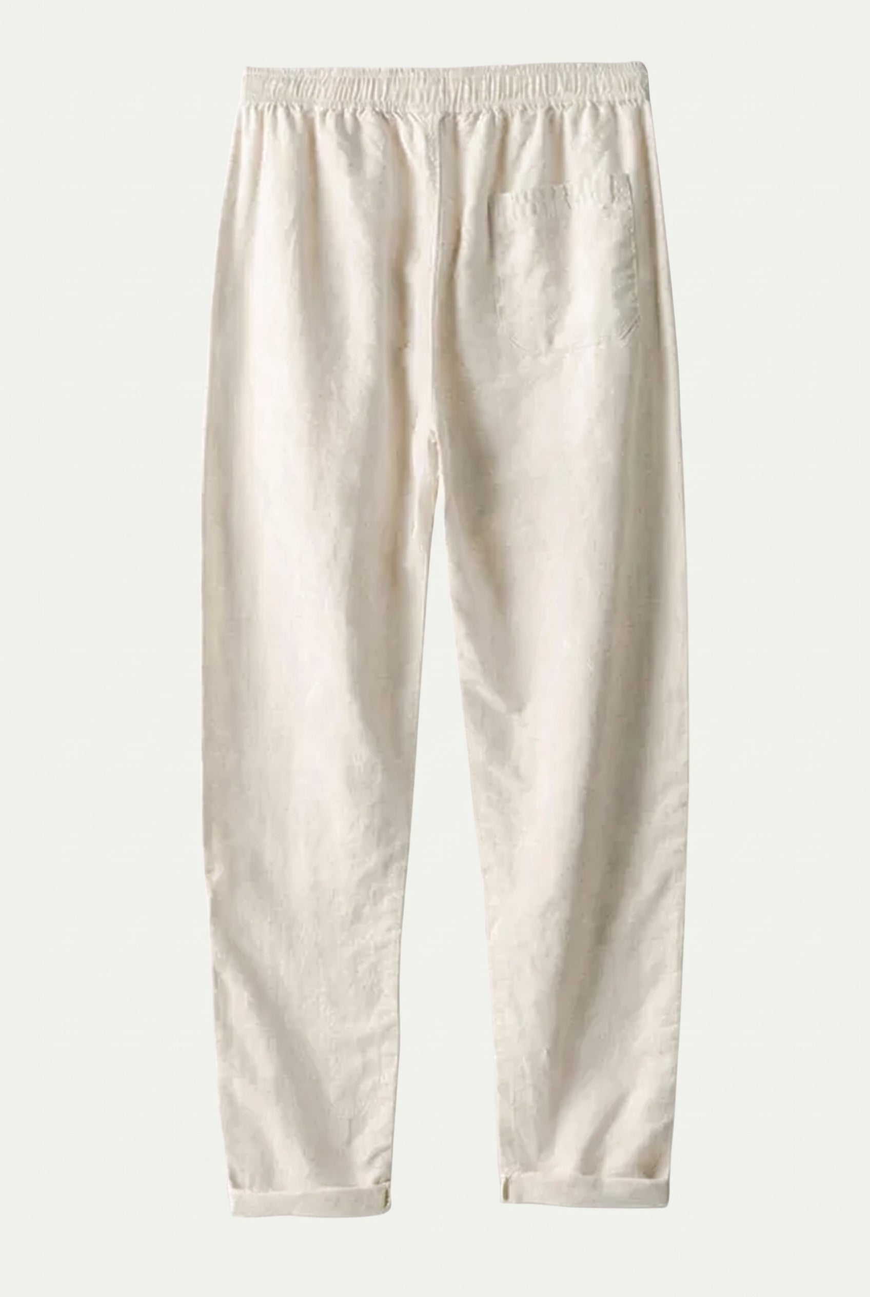 Linen Rayon Blend Up Shirt & Straight Leg Linen Pants Coffee