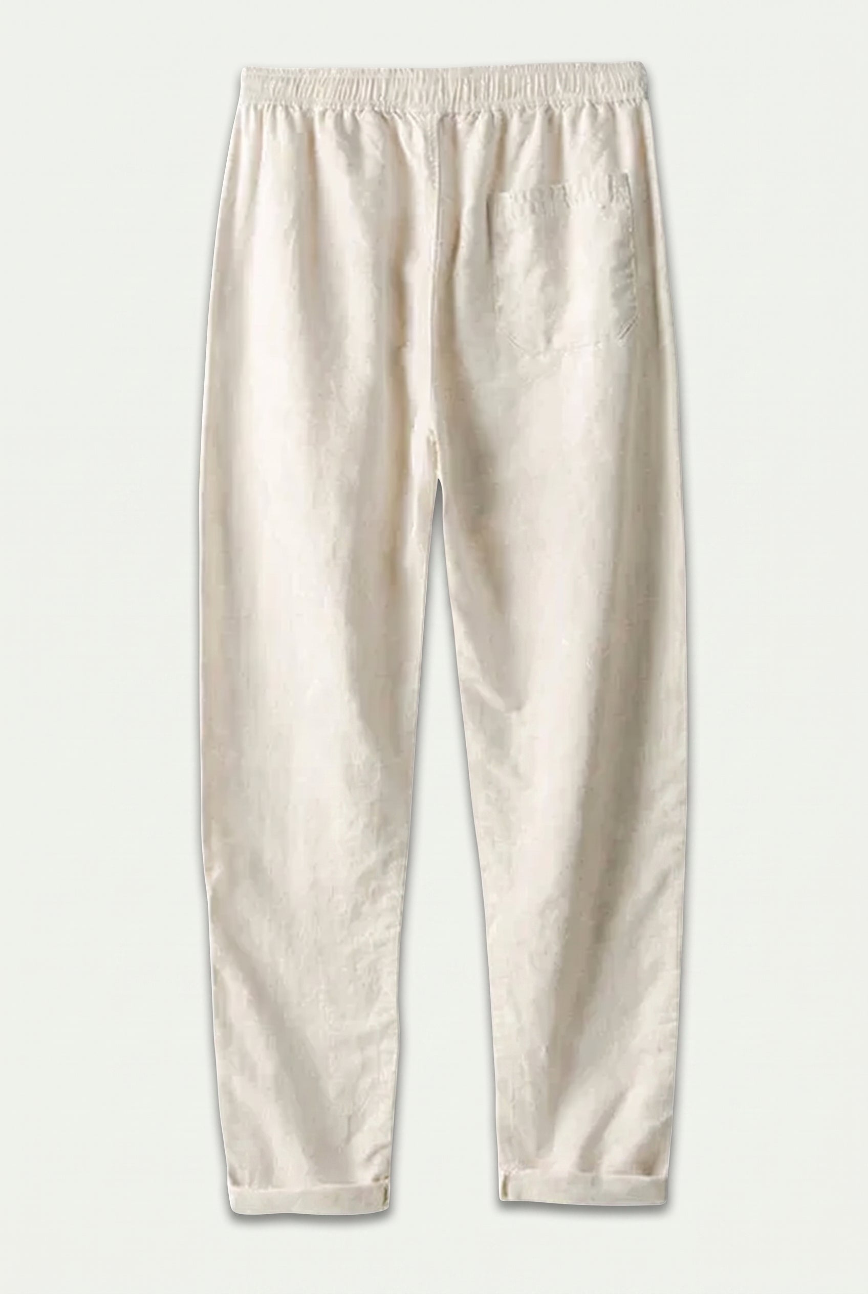 Linen Rayon Blend Up Shirt & Straight Leg Linen Pants Darkgreen