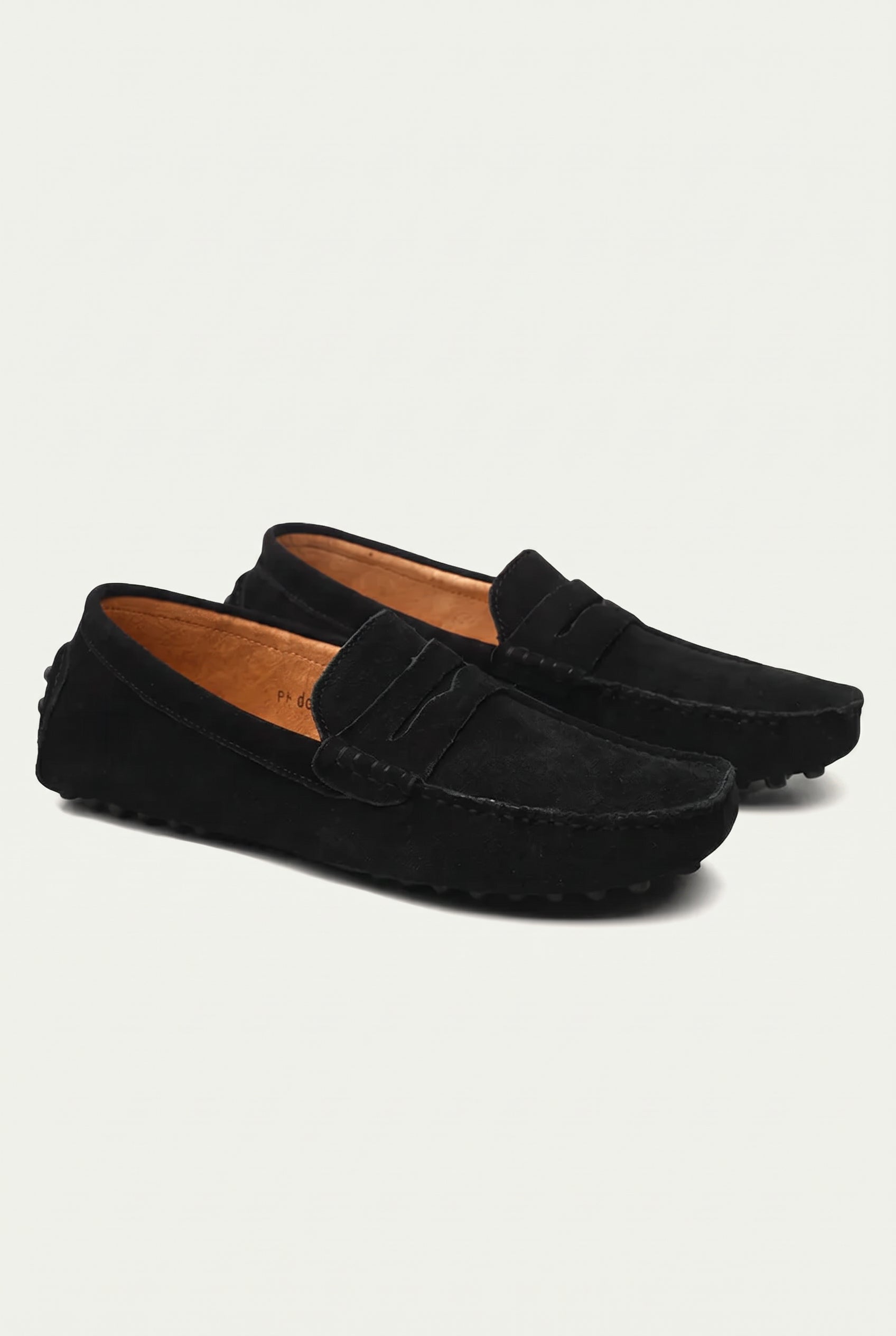 Suede Driver Loafers Black